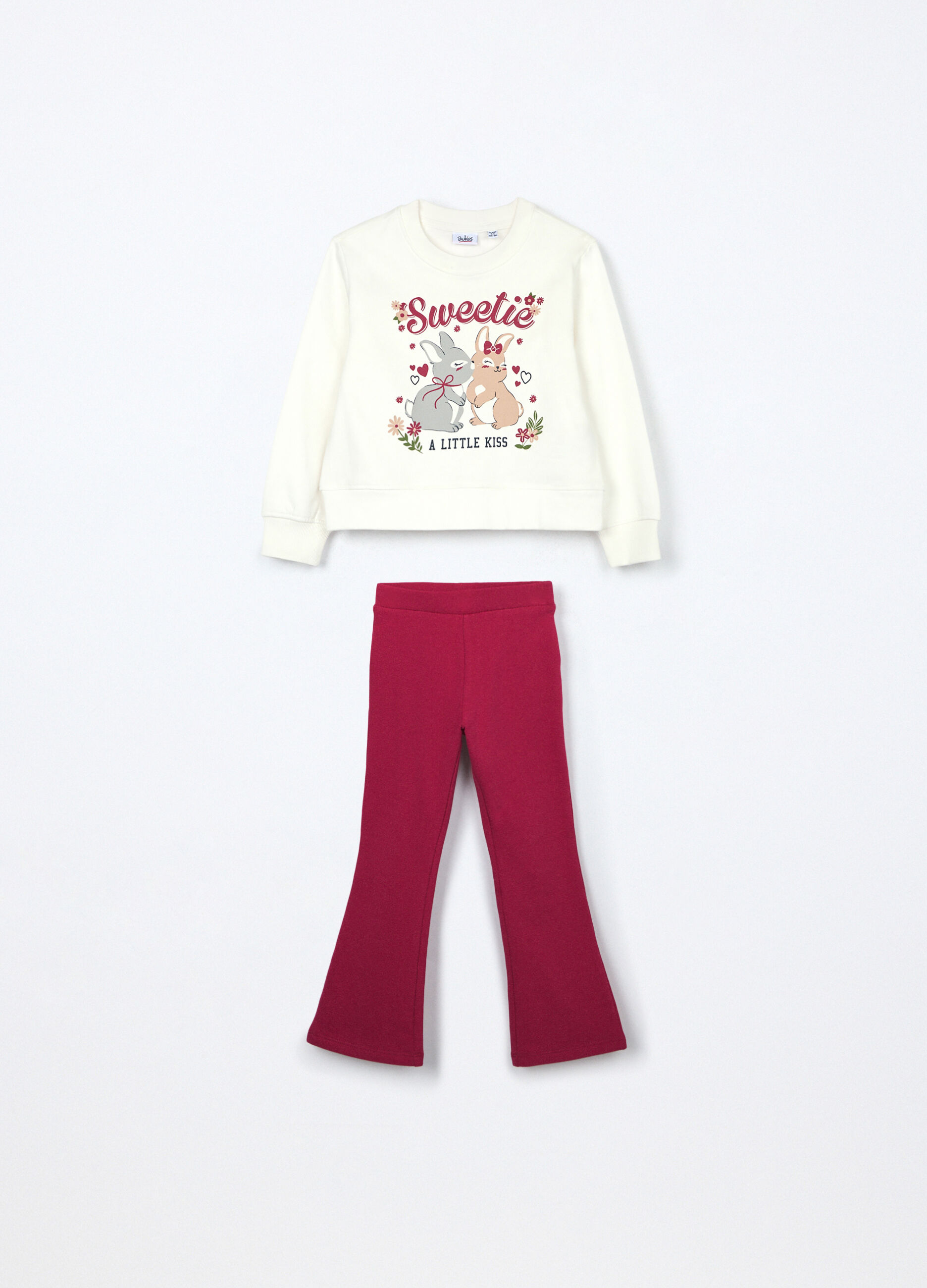 Jogging set in cotone fleece bambina_0
