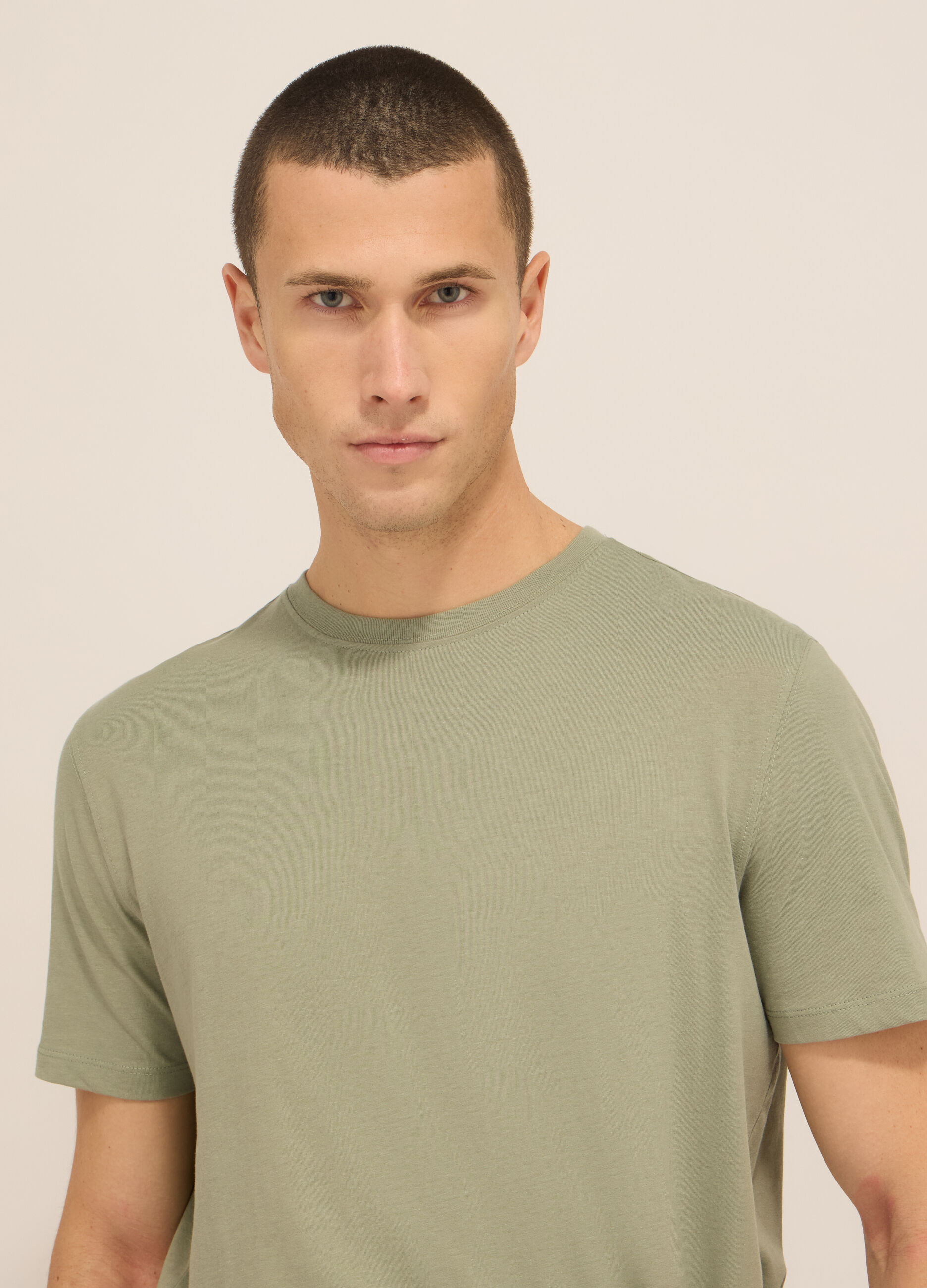 T-shirt girocollo in jersey di cotone uomo_2