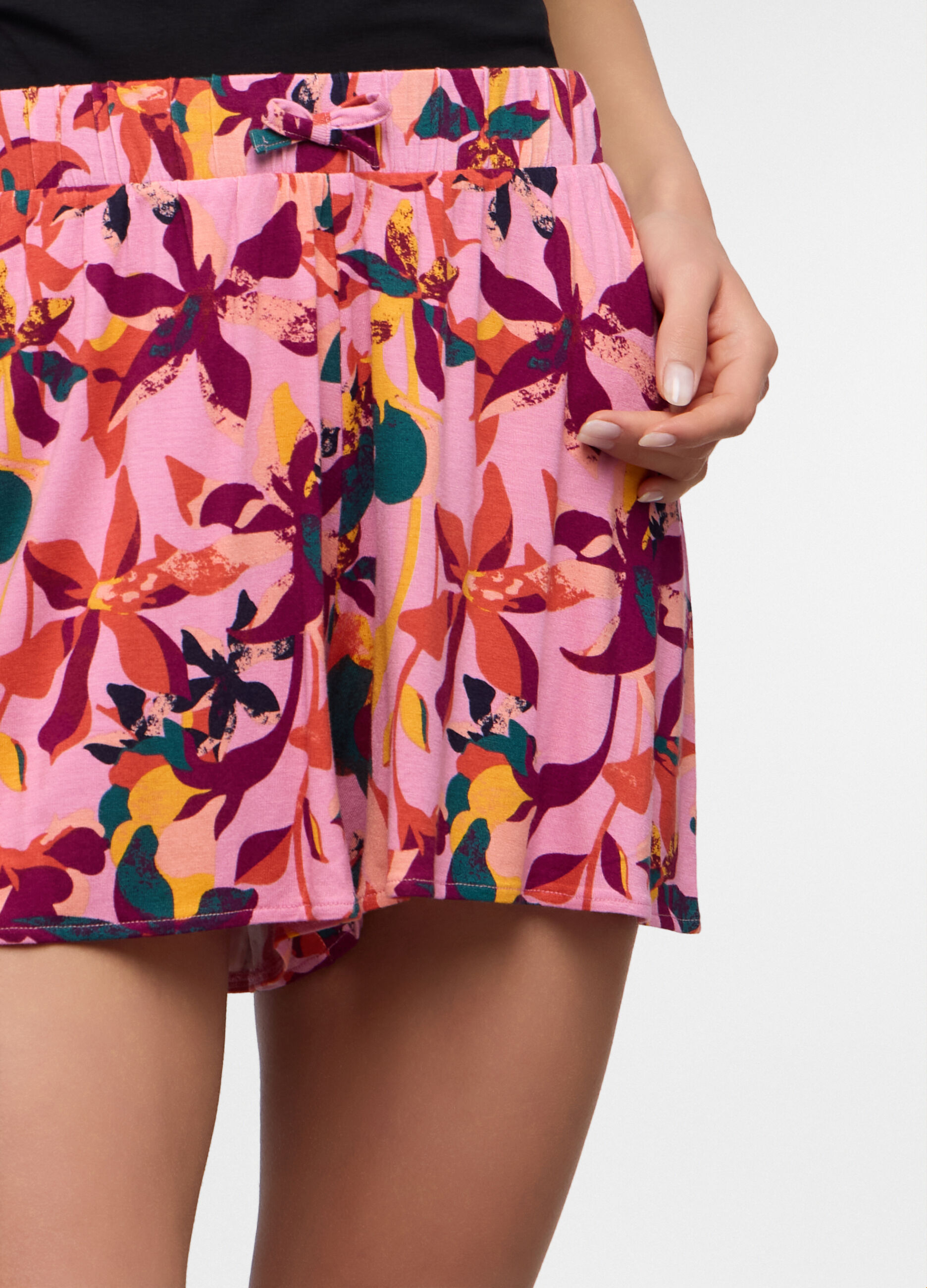 Shorts Fit Over in viscosa stretch donna_2
