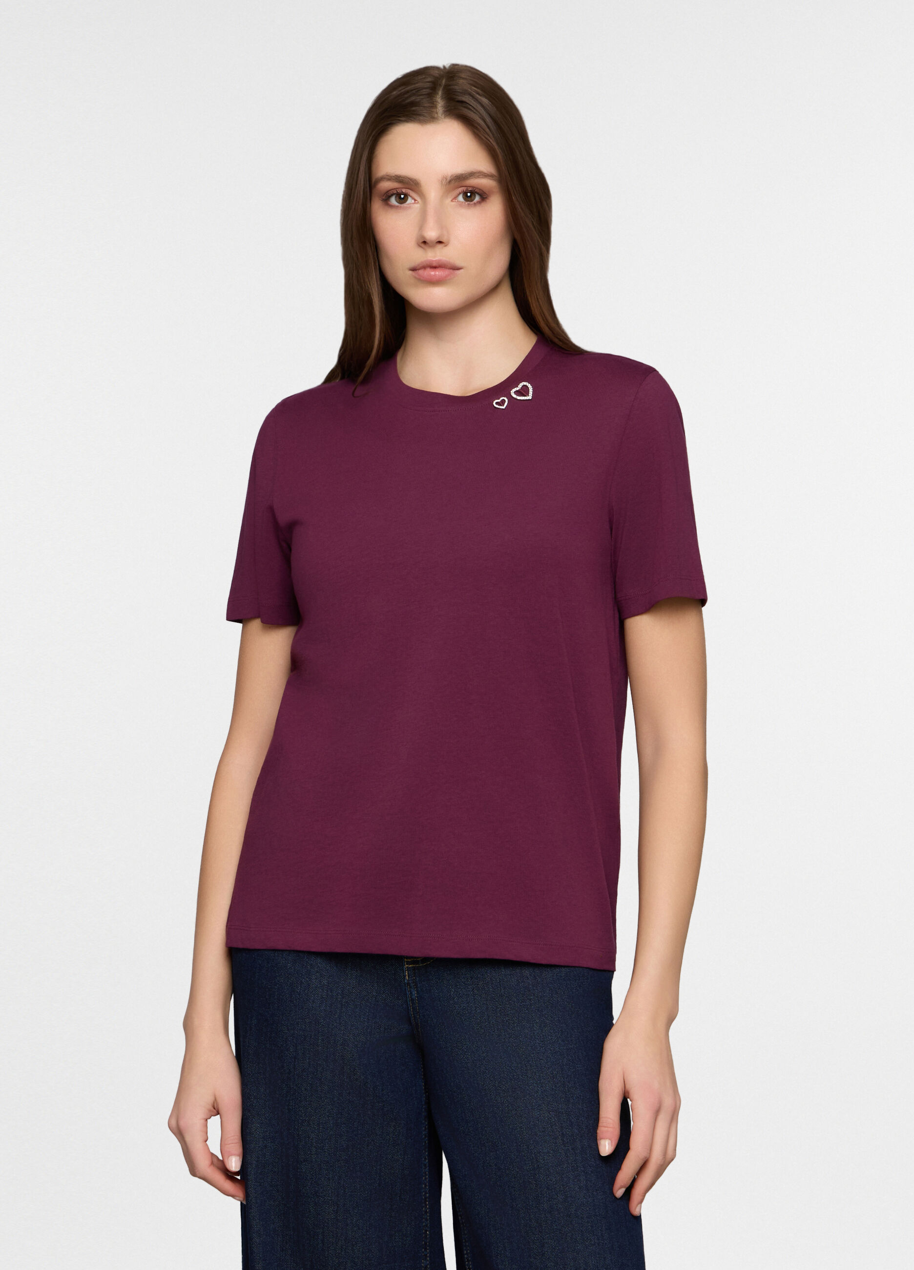 T-shirt girocollo donna _0