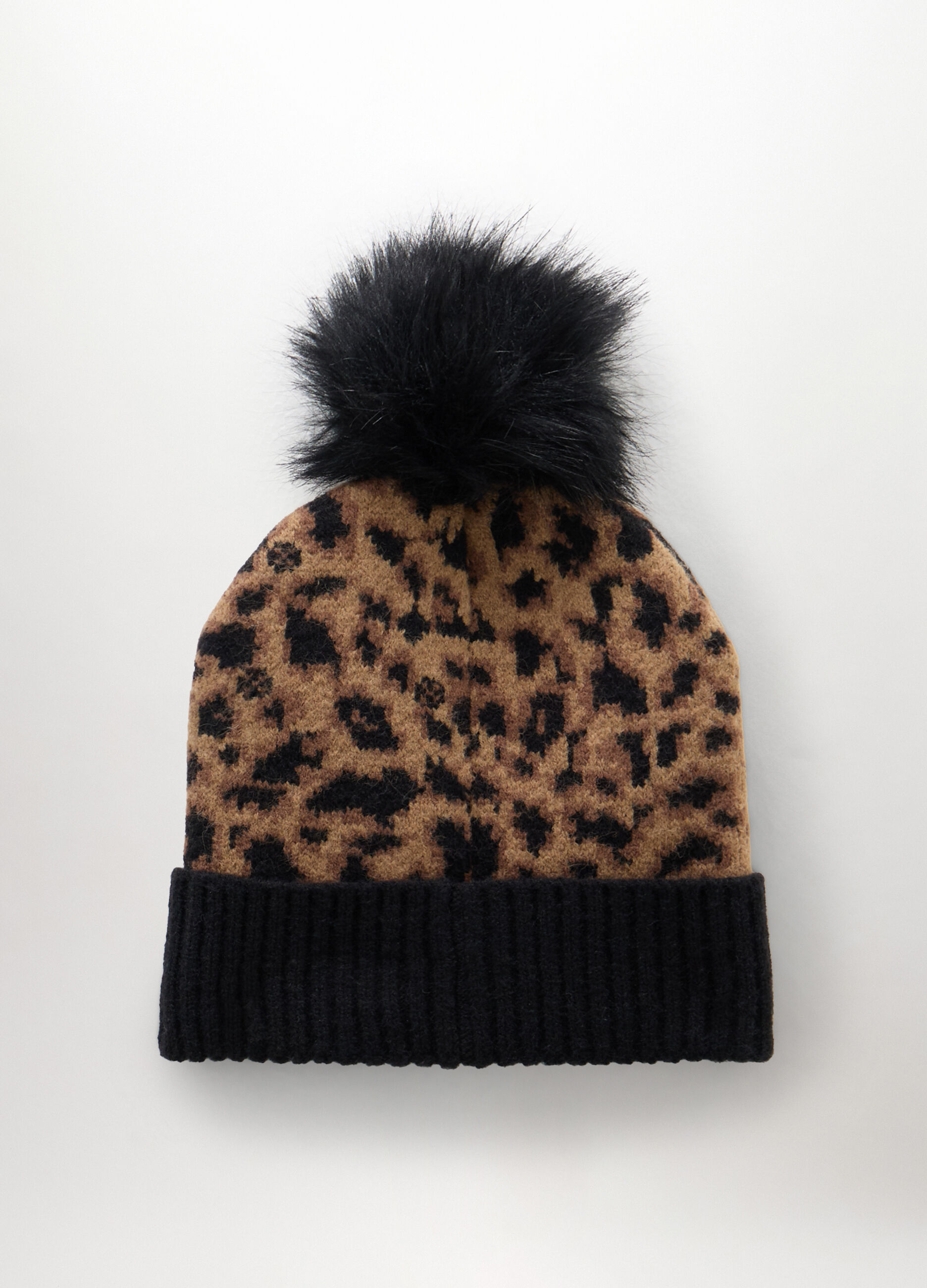 Berretto jacquard animalier donna_1