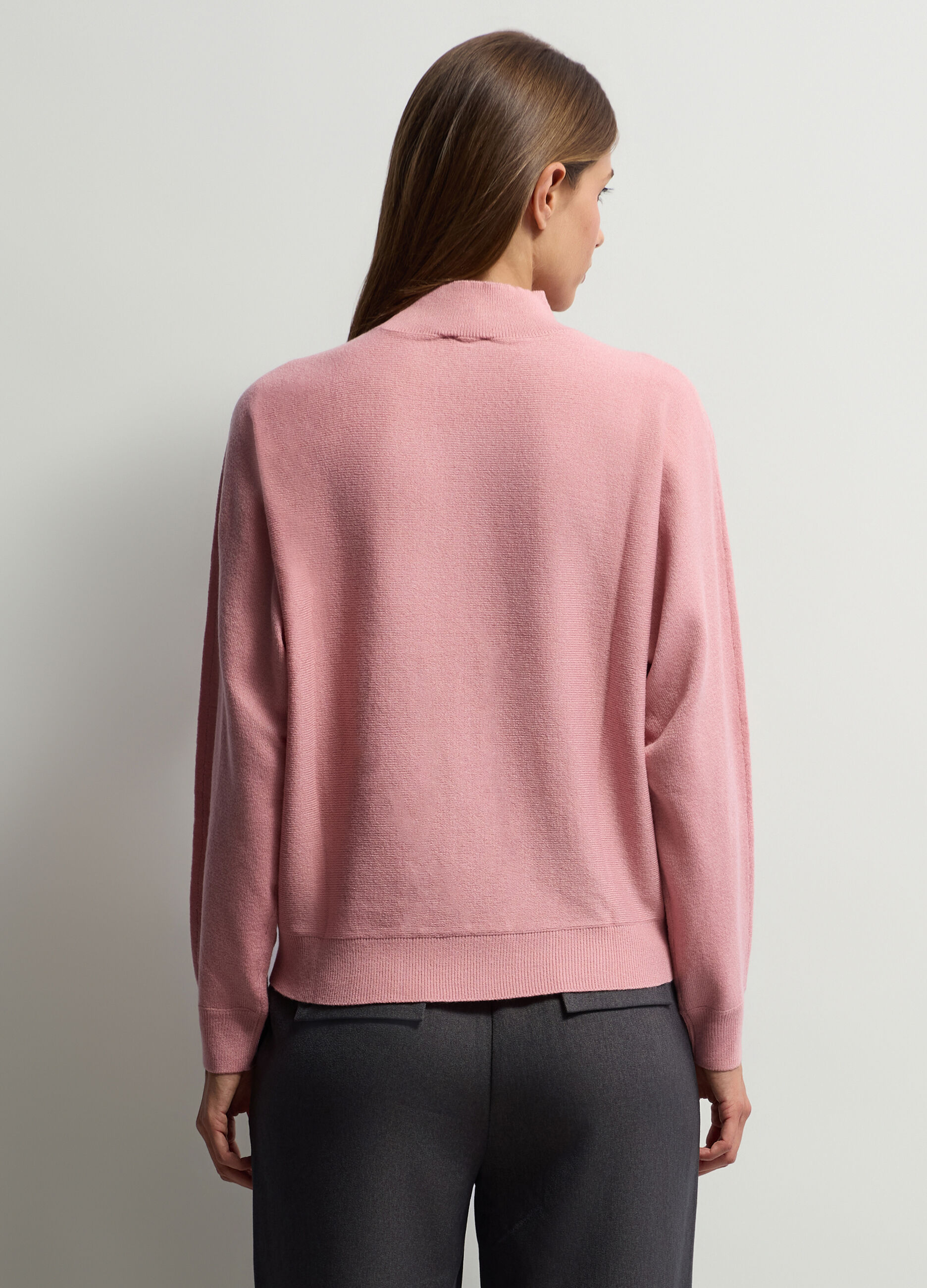 Maglione Kimono Fit Over girocollo rasato donna_1