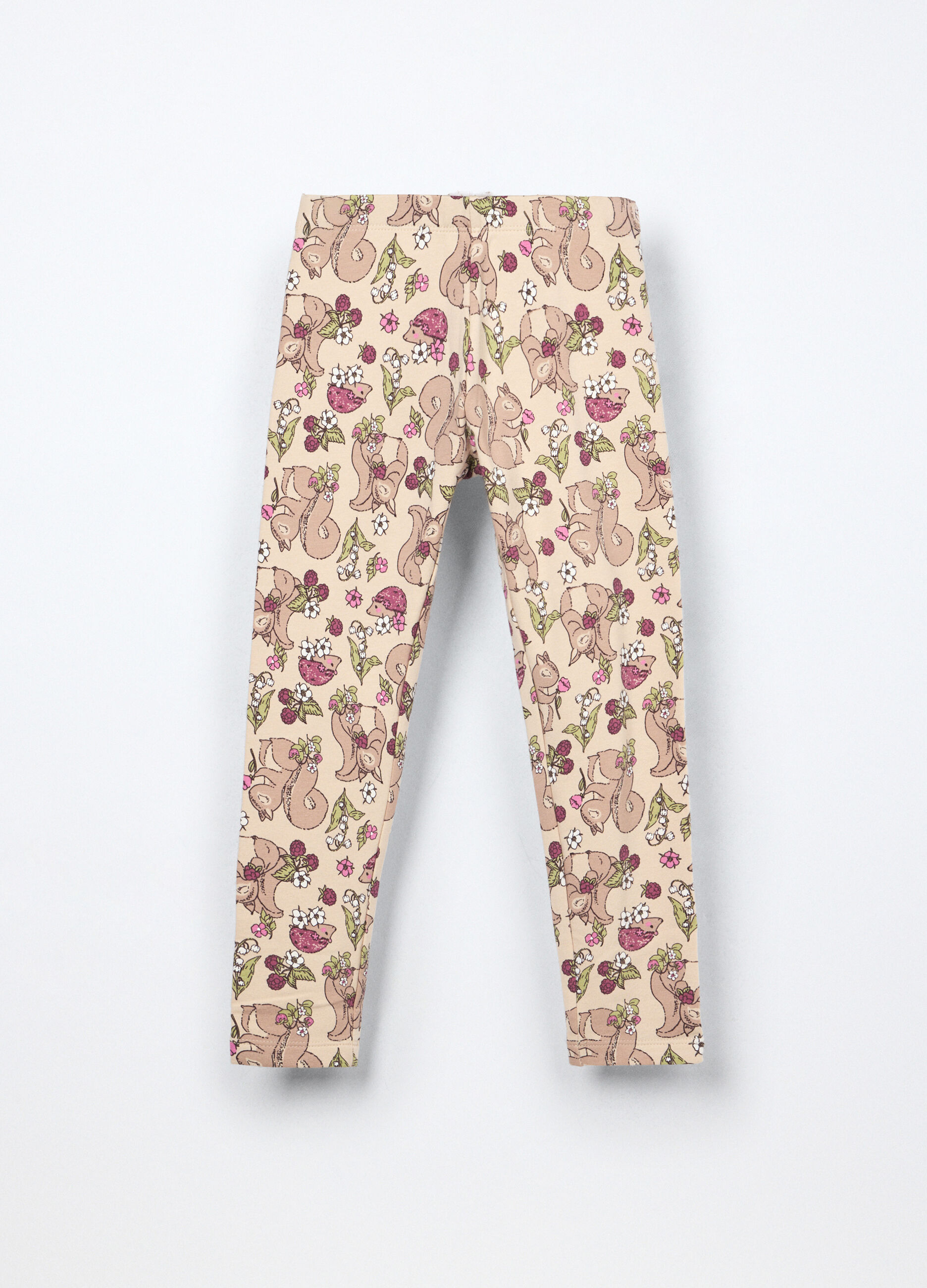 Leggings in french terry di cotone stretch bambina_0