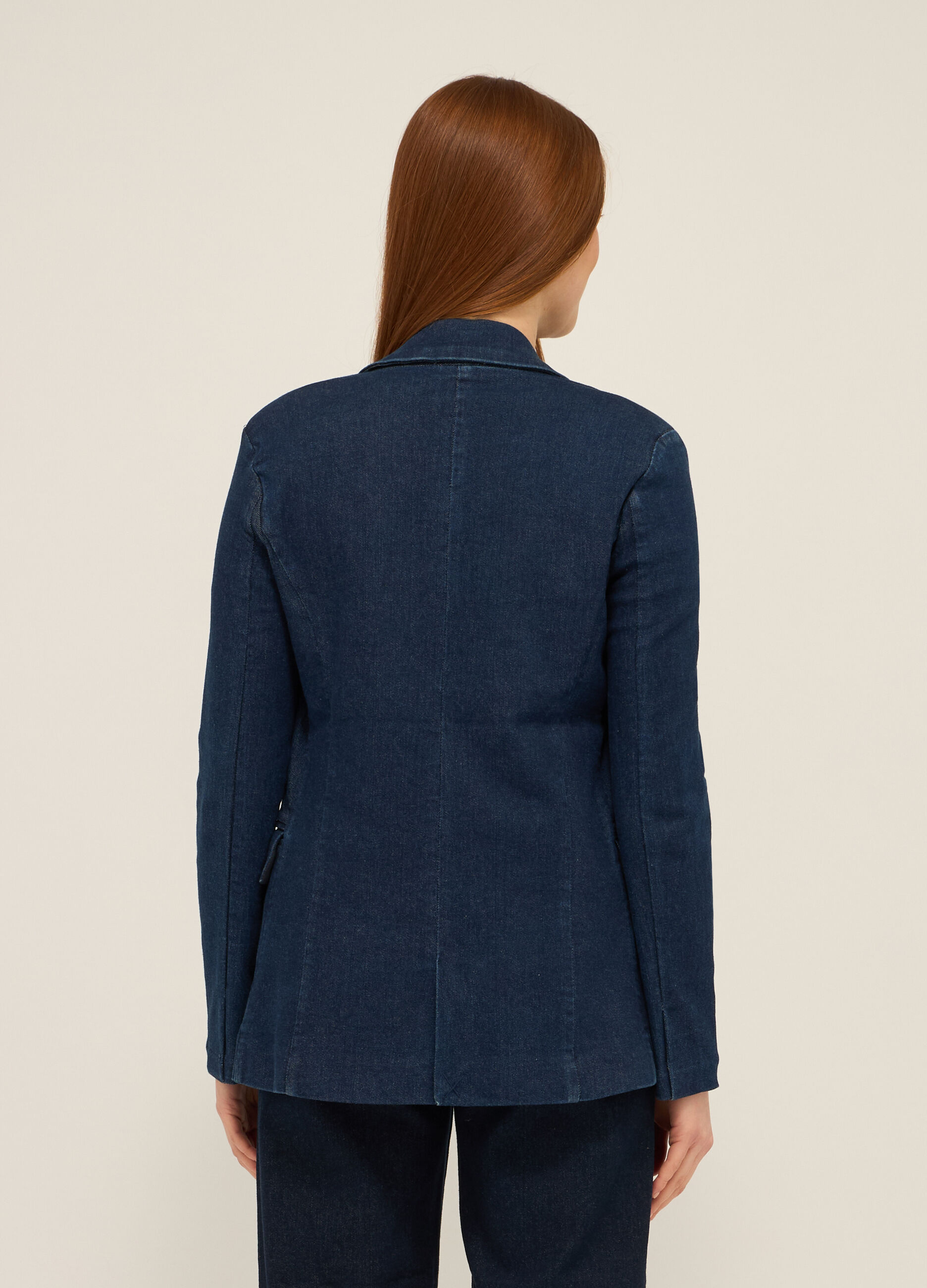 Blazer in stretch denim donna_1