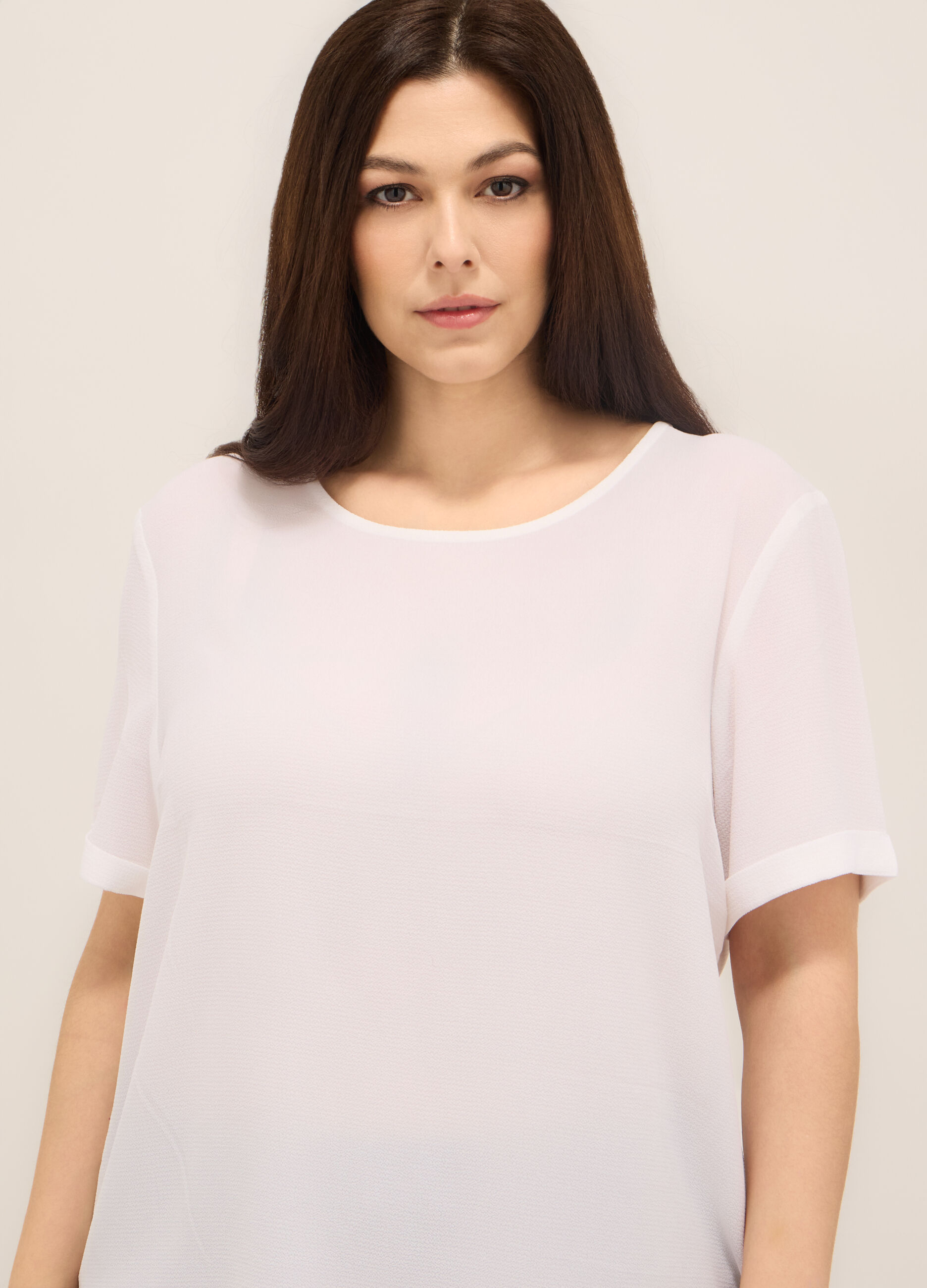 Blusa in tinta unita donna curvy_2