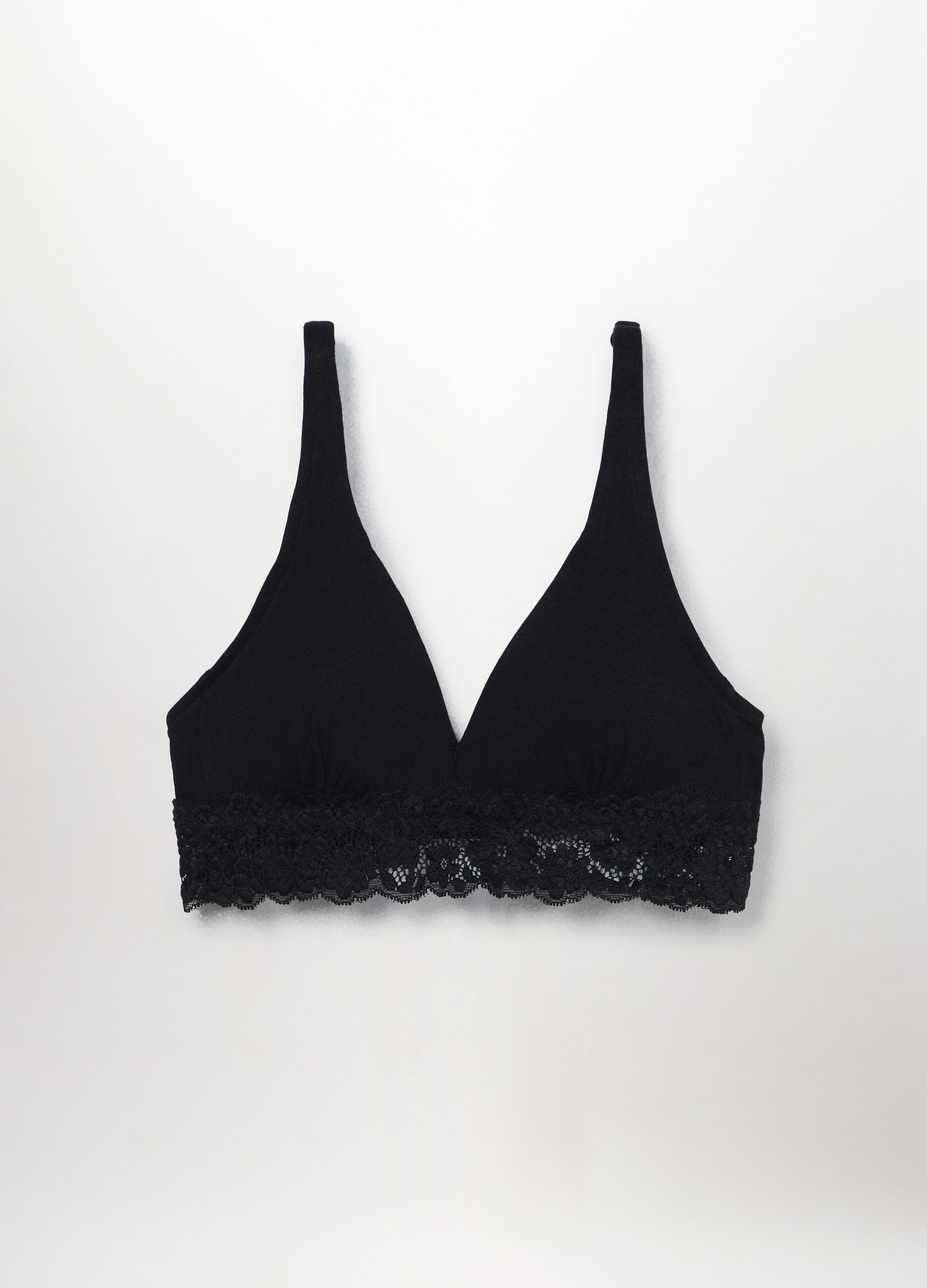 Reggiseno a triangolo in jersey di cotone stretch donna_0