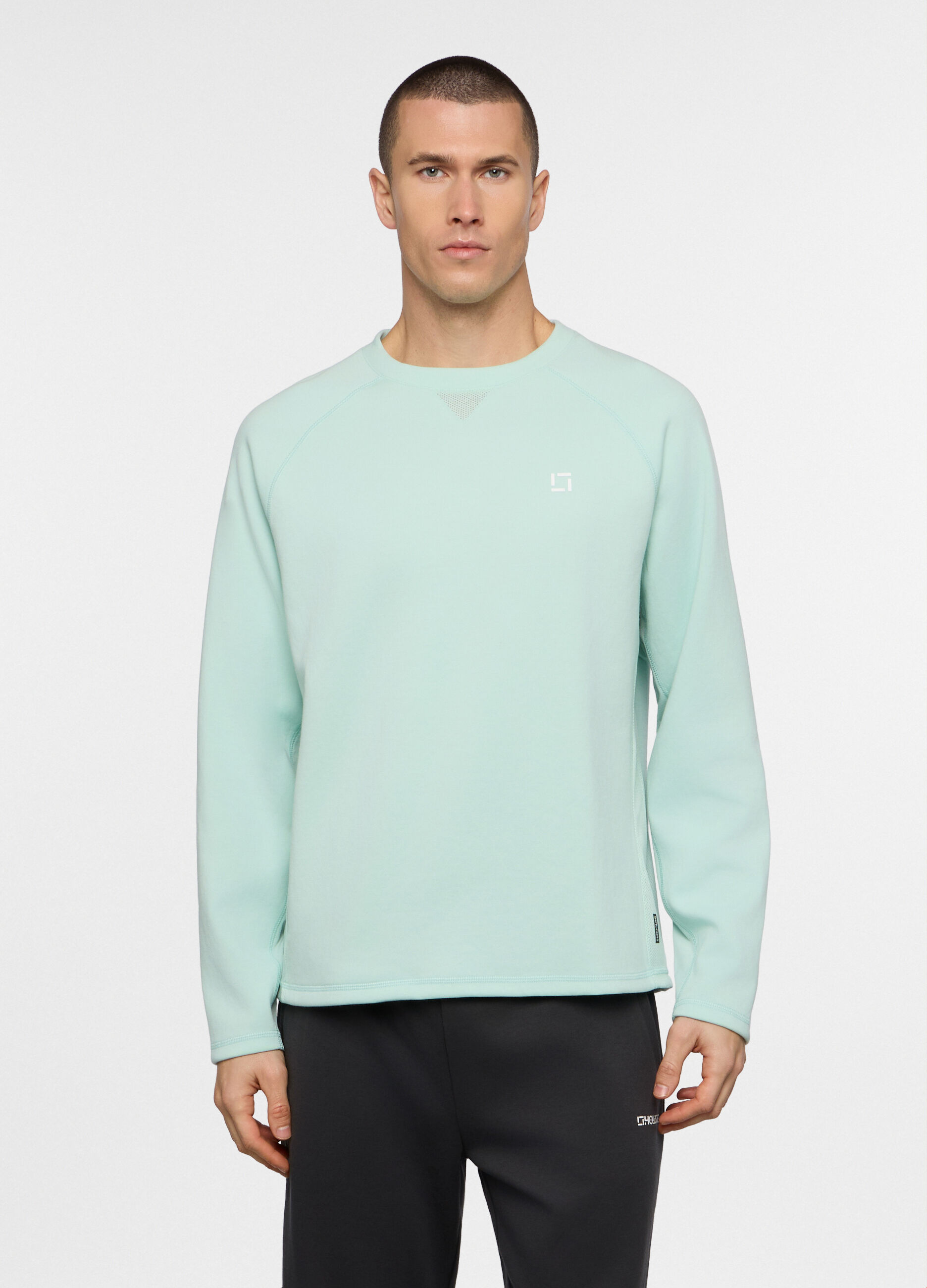 Felpa girocollo in interlock misto cotone uomo_0