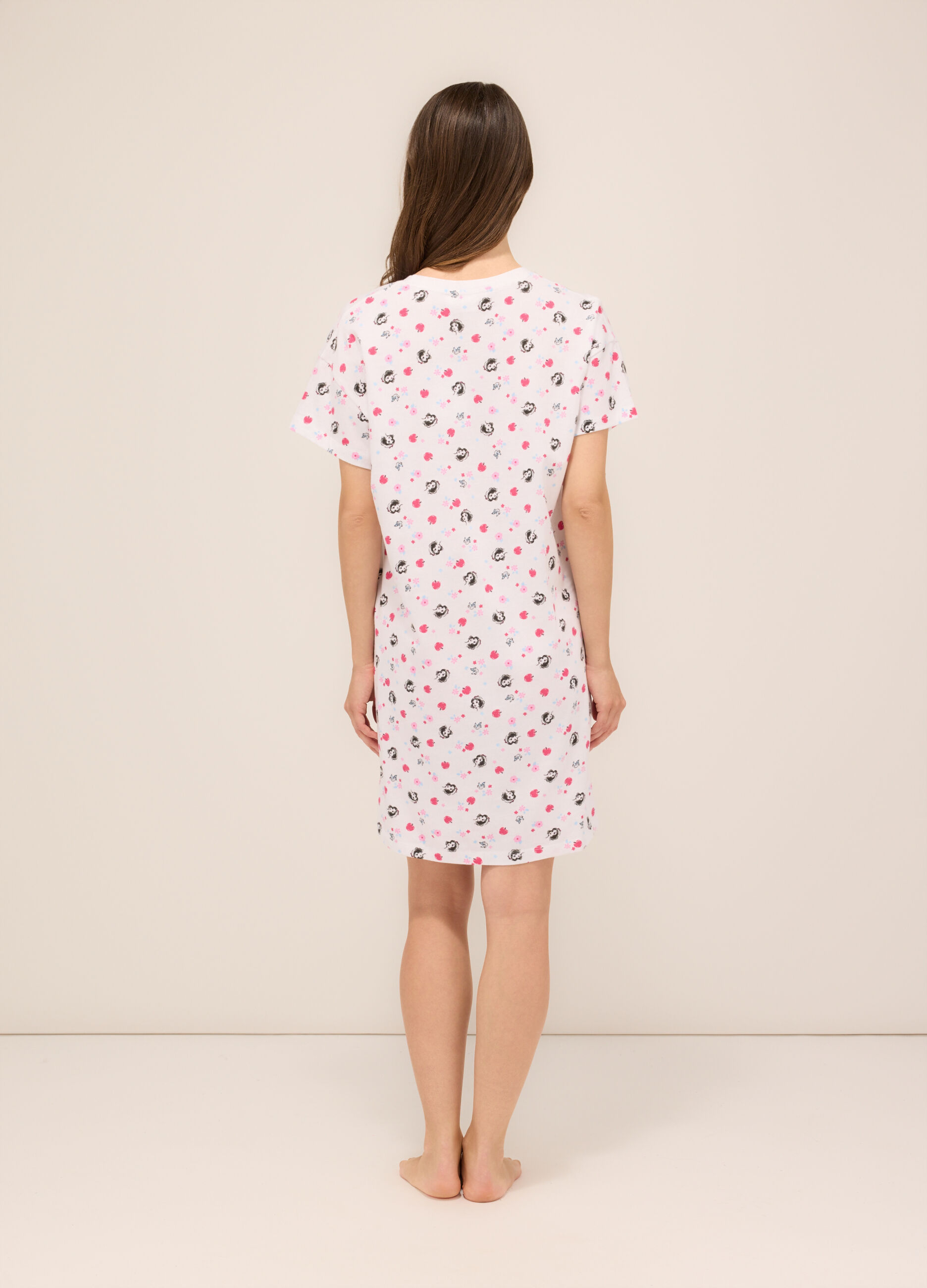 Maxi t-shirt da notte in puro cotone donna_1