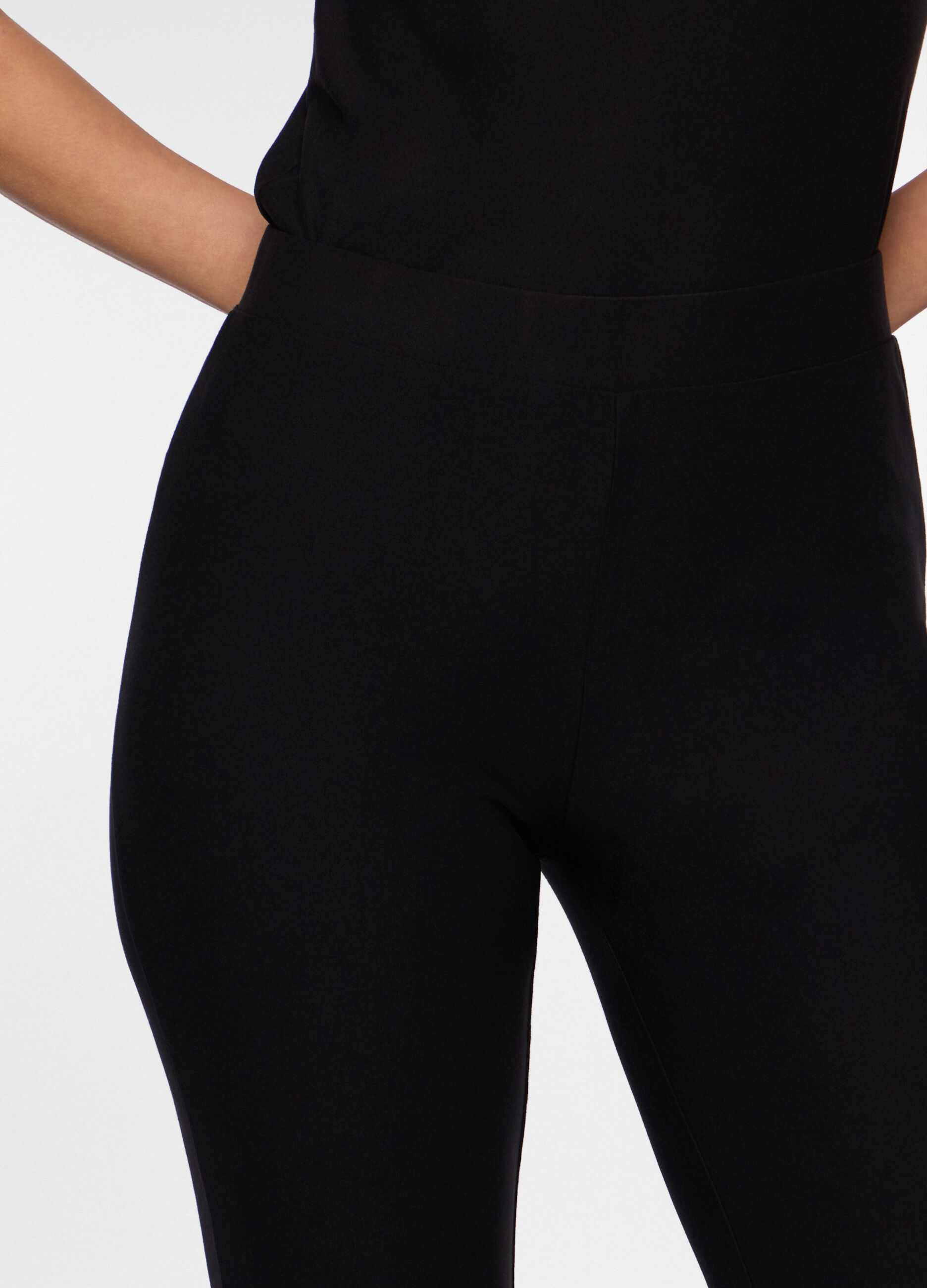 Pantaloni flare fit stretch donna_2