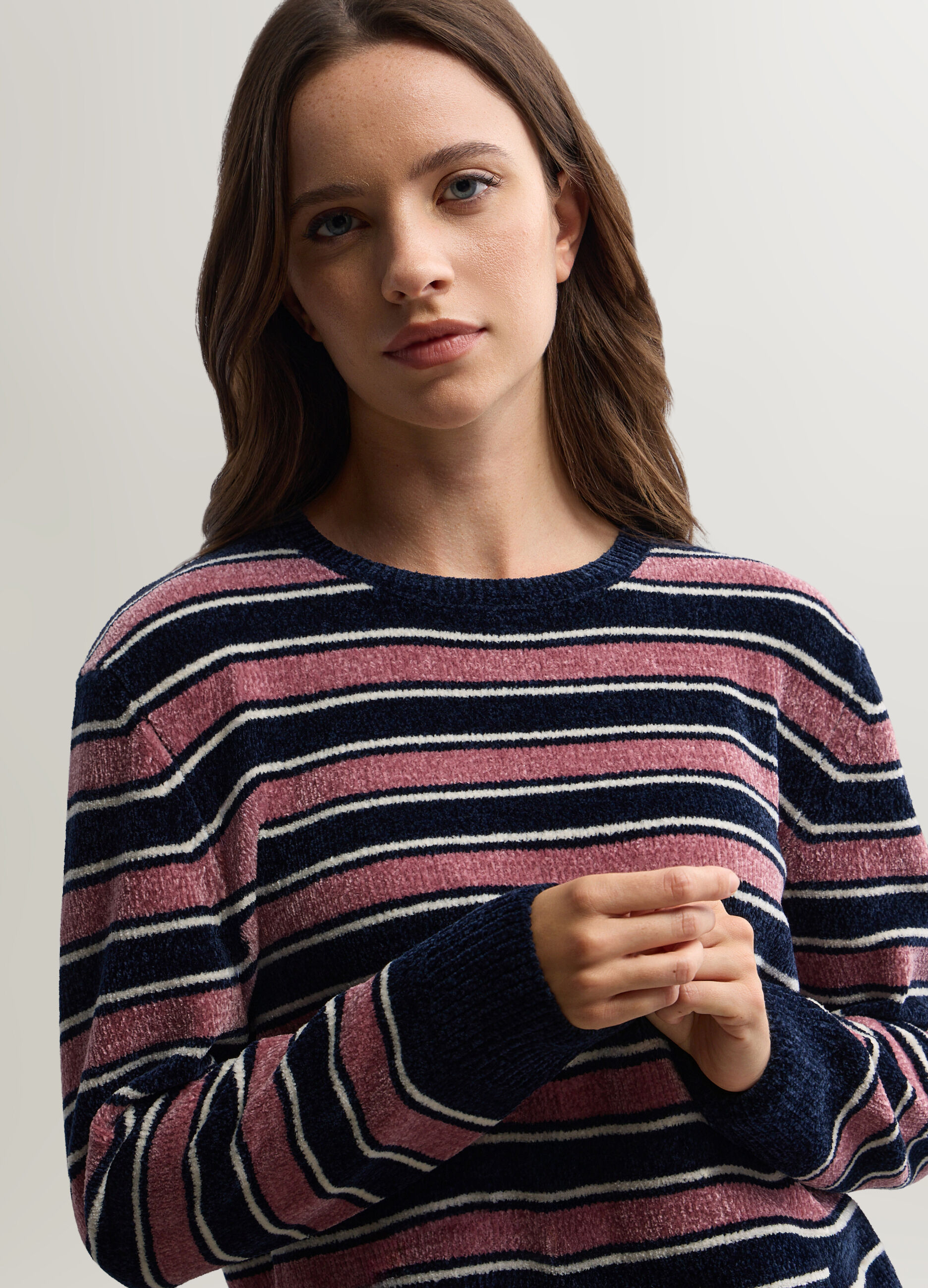 Pullover girocollo operato donna_2