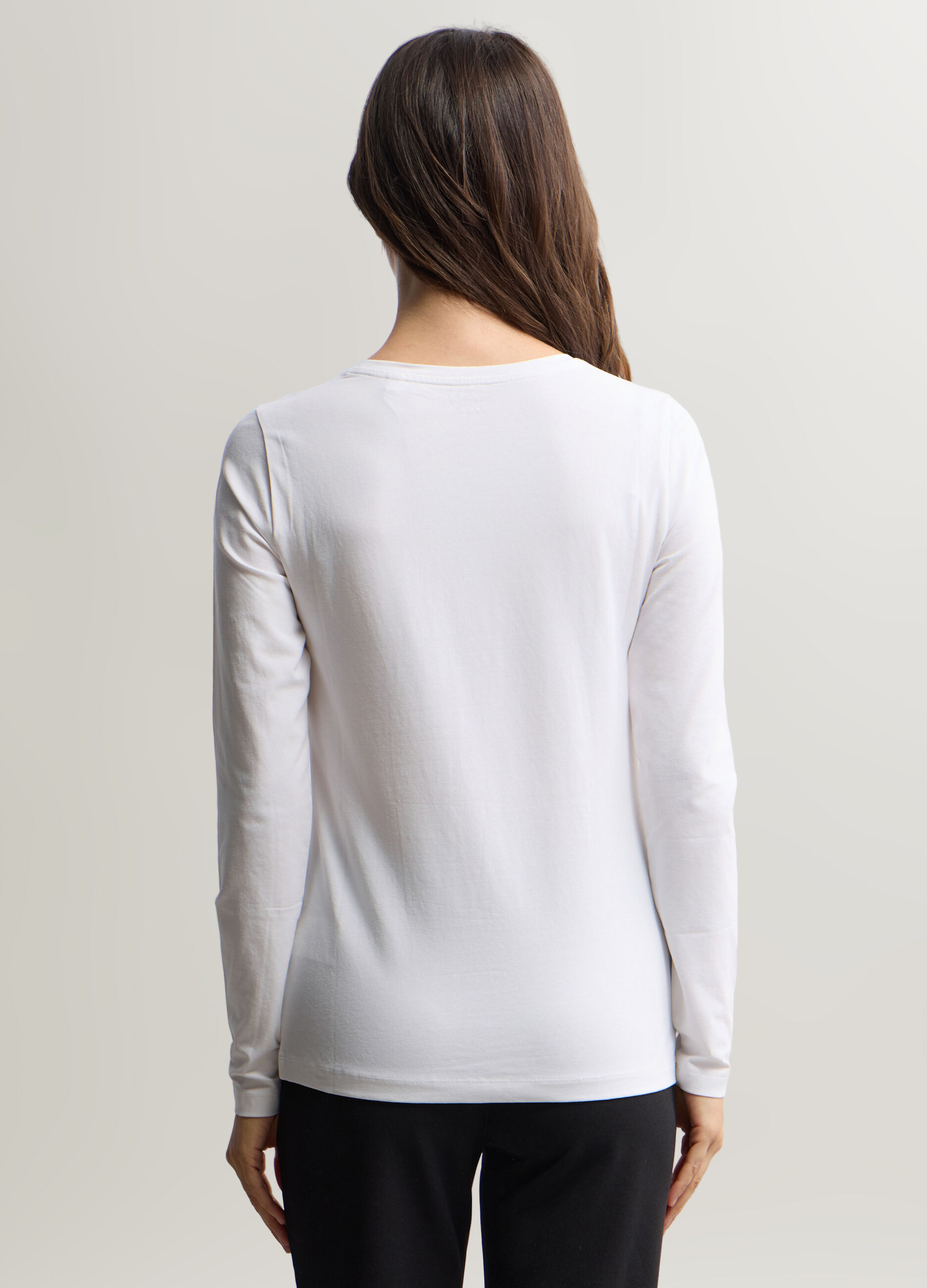 T-shirt girocollo stretch donna_1