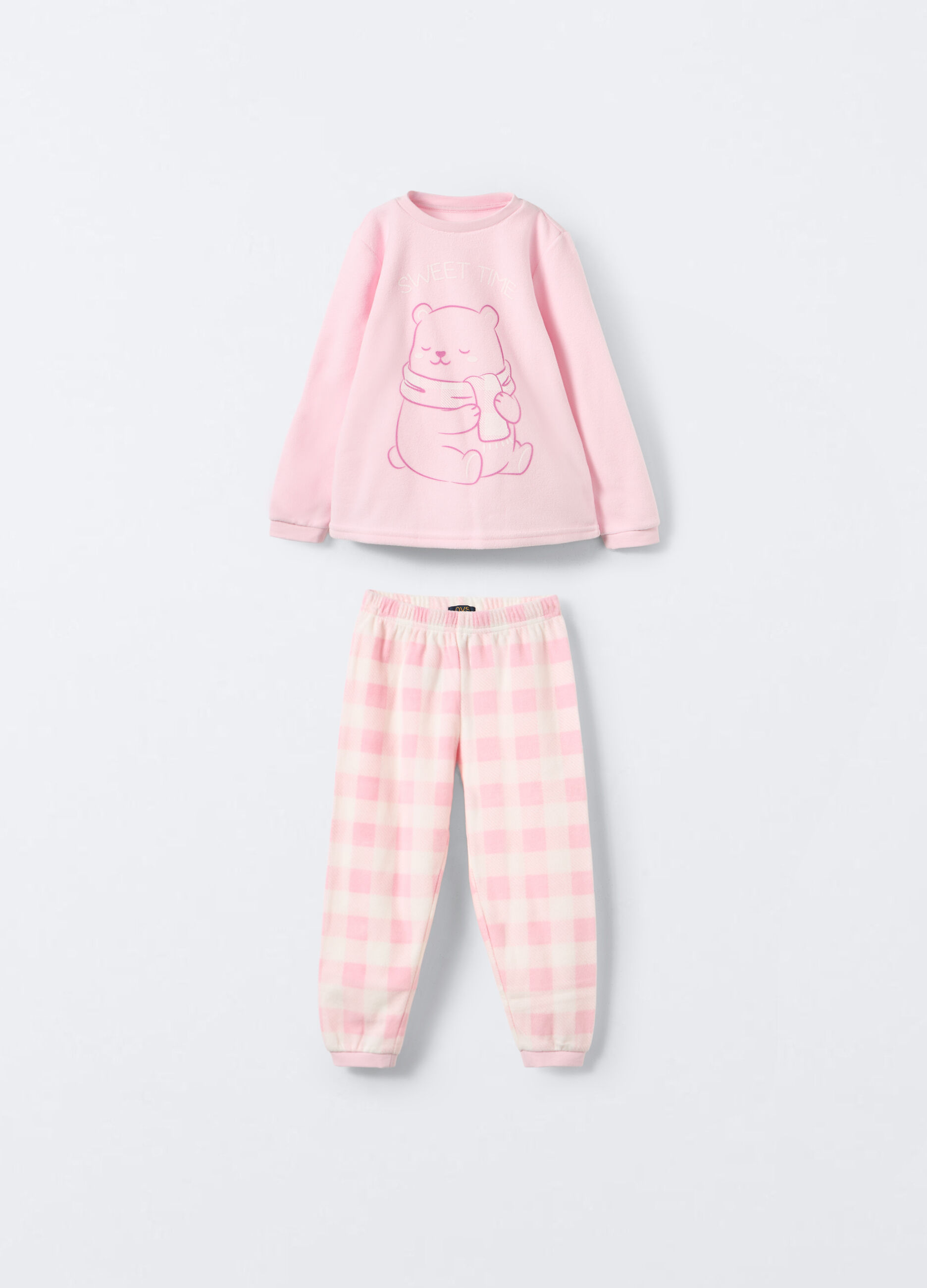 Set pigiama lungo in pile bambina_0