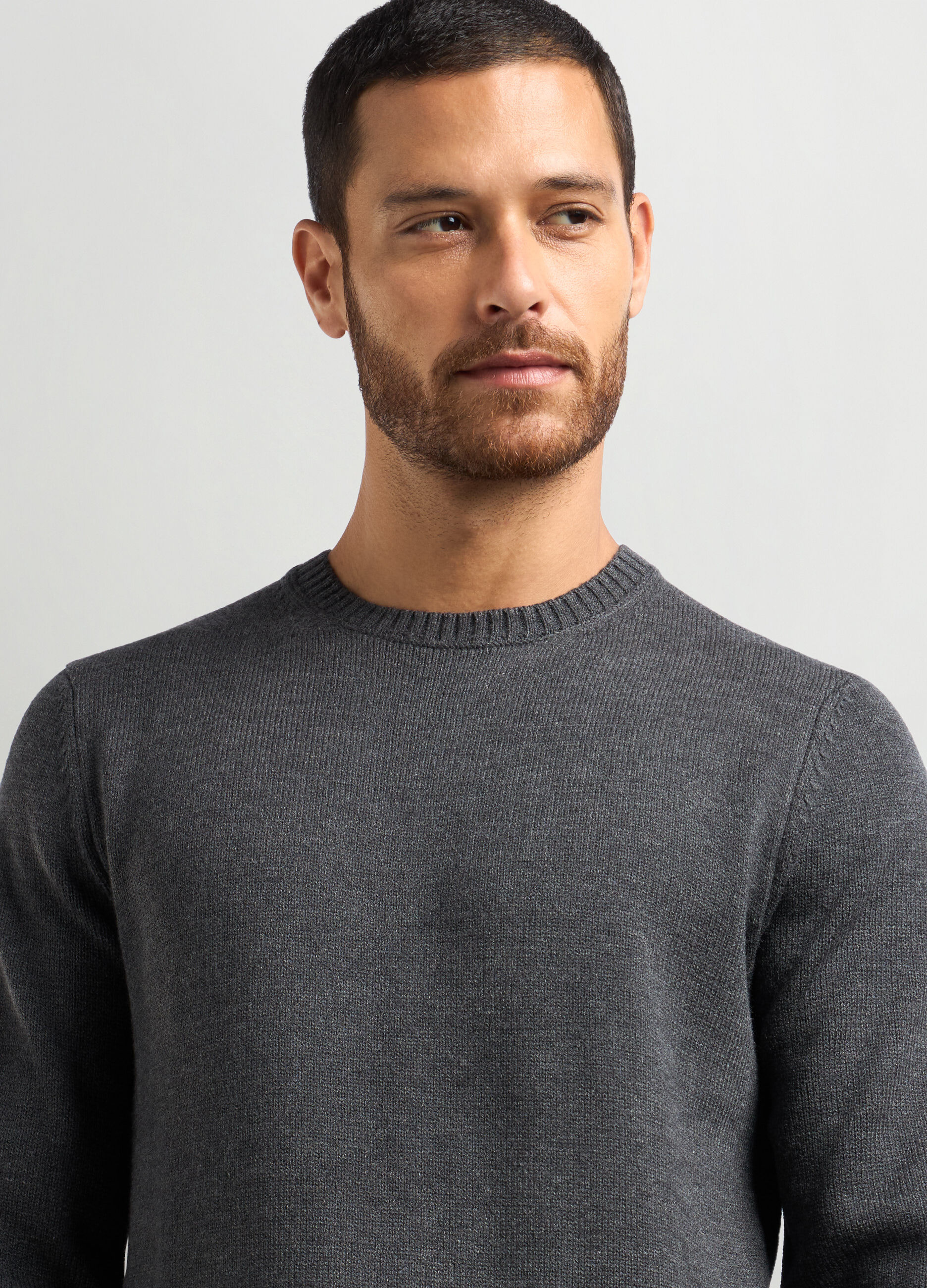 Maglione girocollo maglia rasata uomo_2