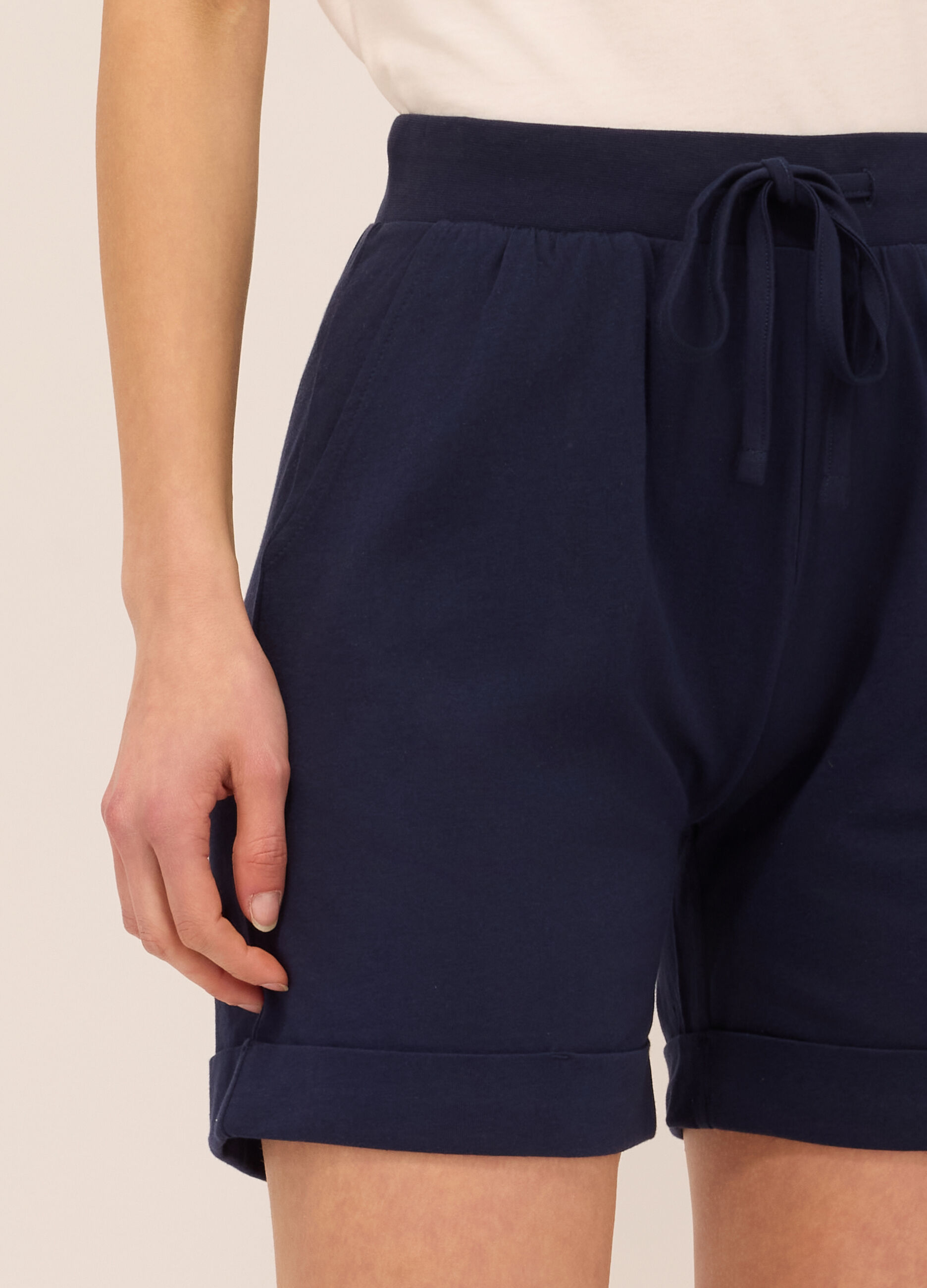 Shorts in jersey di puro cotone donna_2