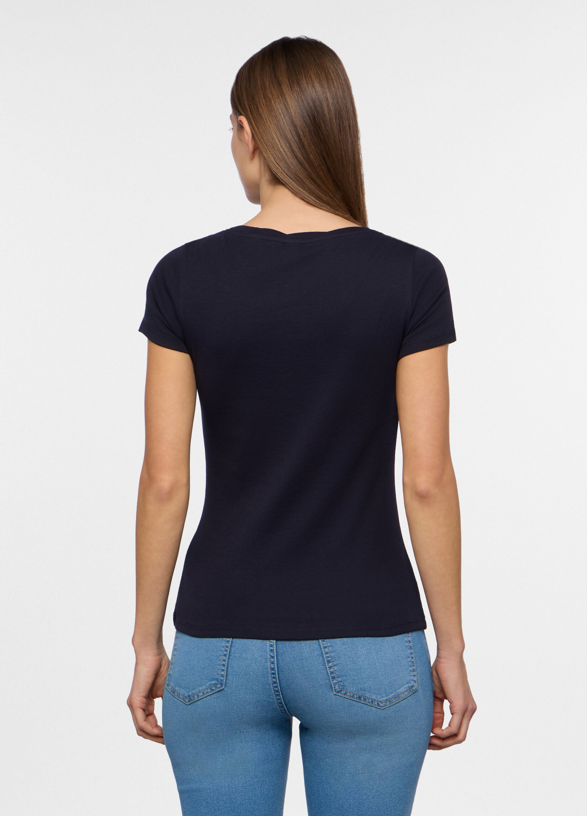 T-shirt con scollo rotondo donna_1