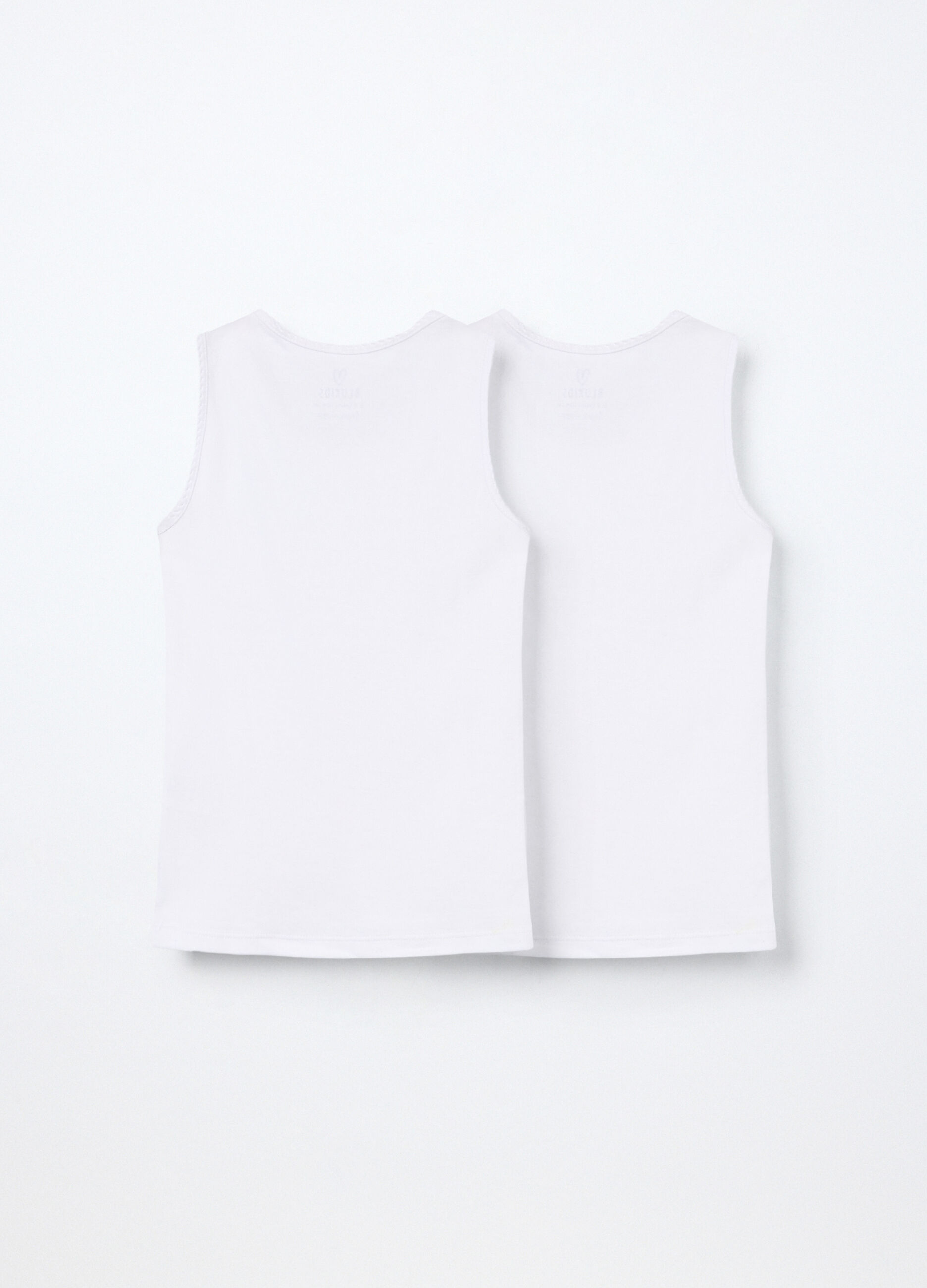 Pack 2 canotte in interlock di puro cotone bambina_1