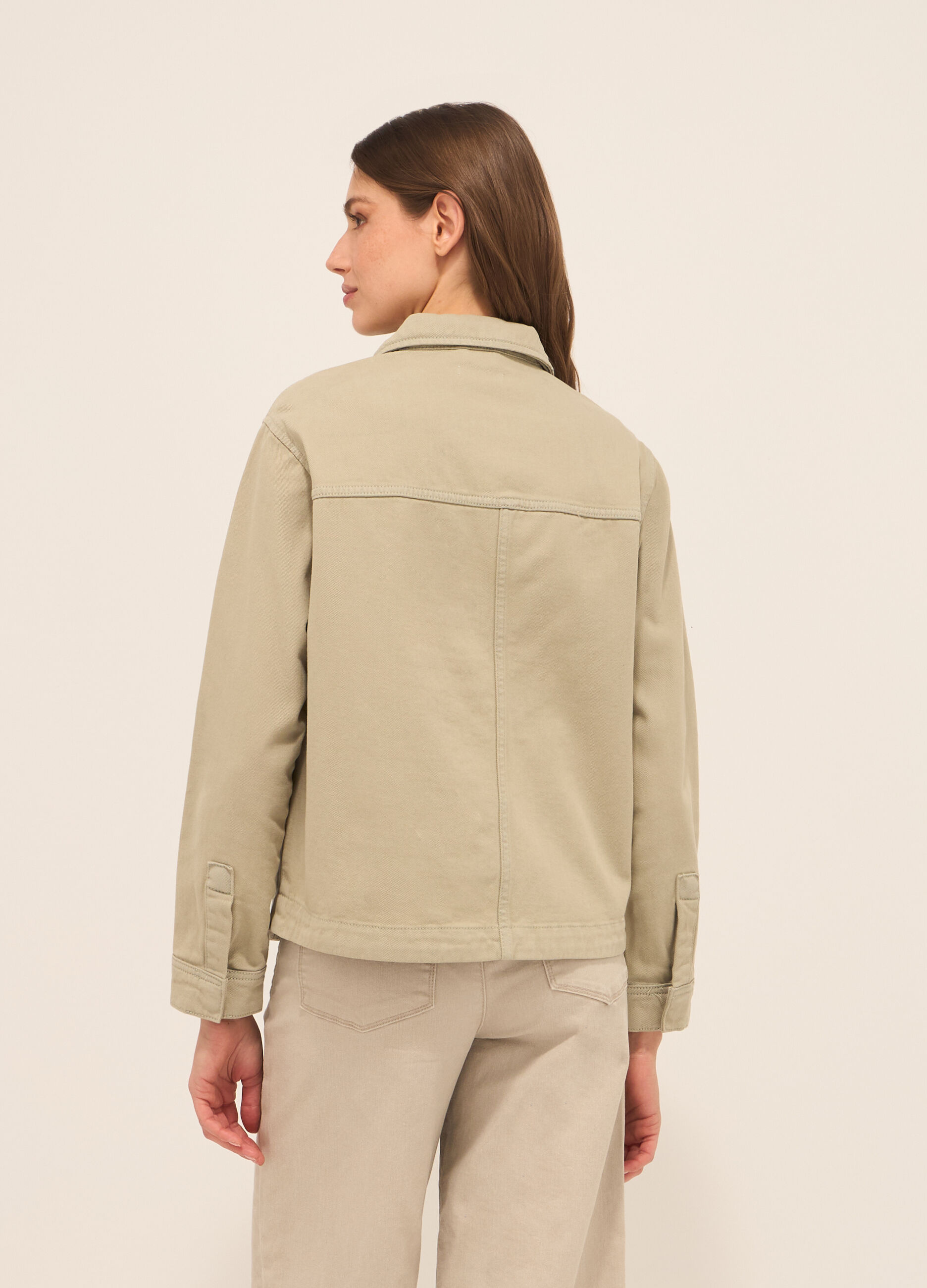 Giacca in denim di puro cotone donna