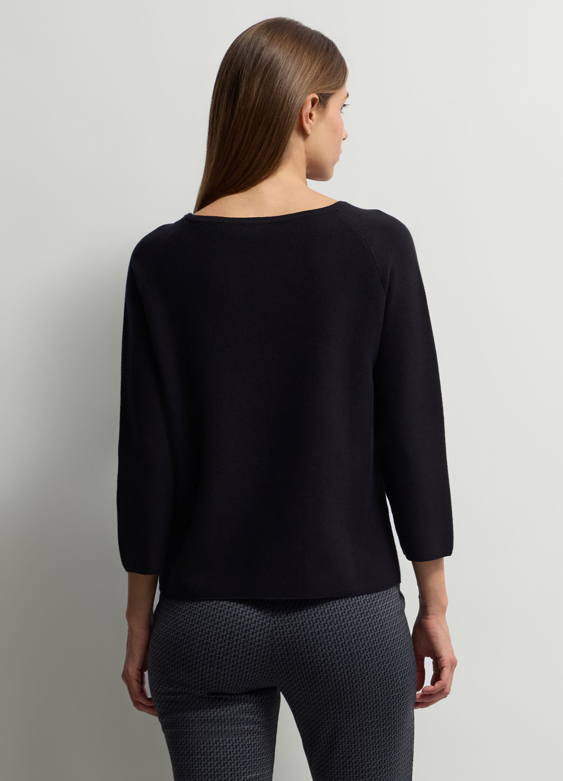 Pullover girocollo rasato donna_1
