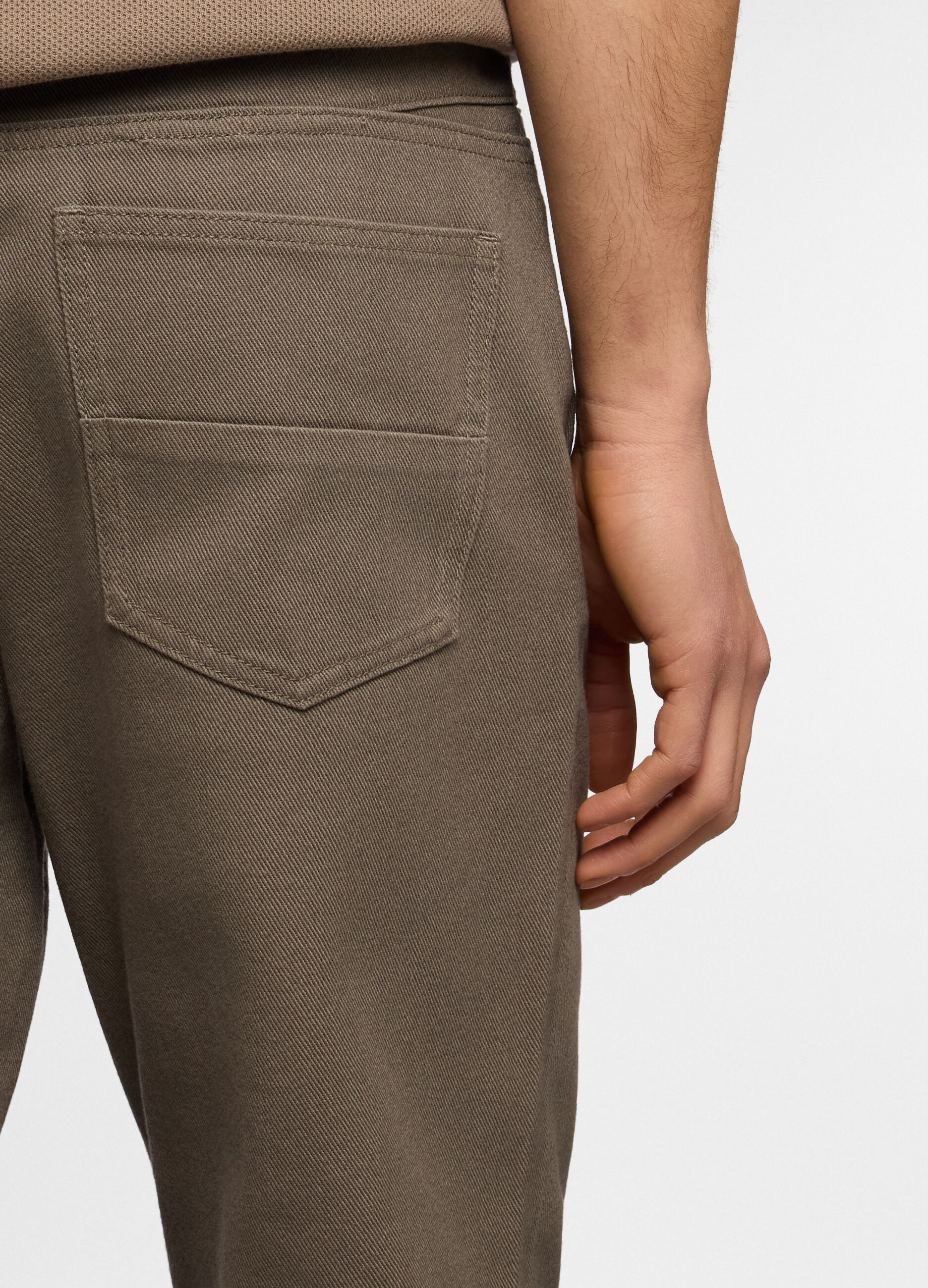 Jeans regular fit in denim di cotone uomo_2