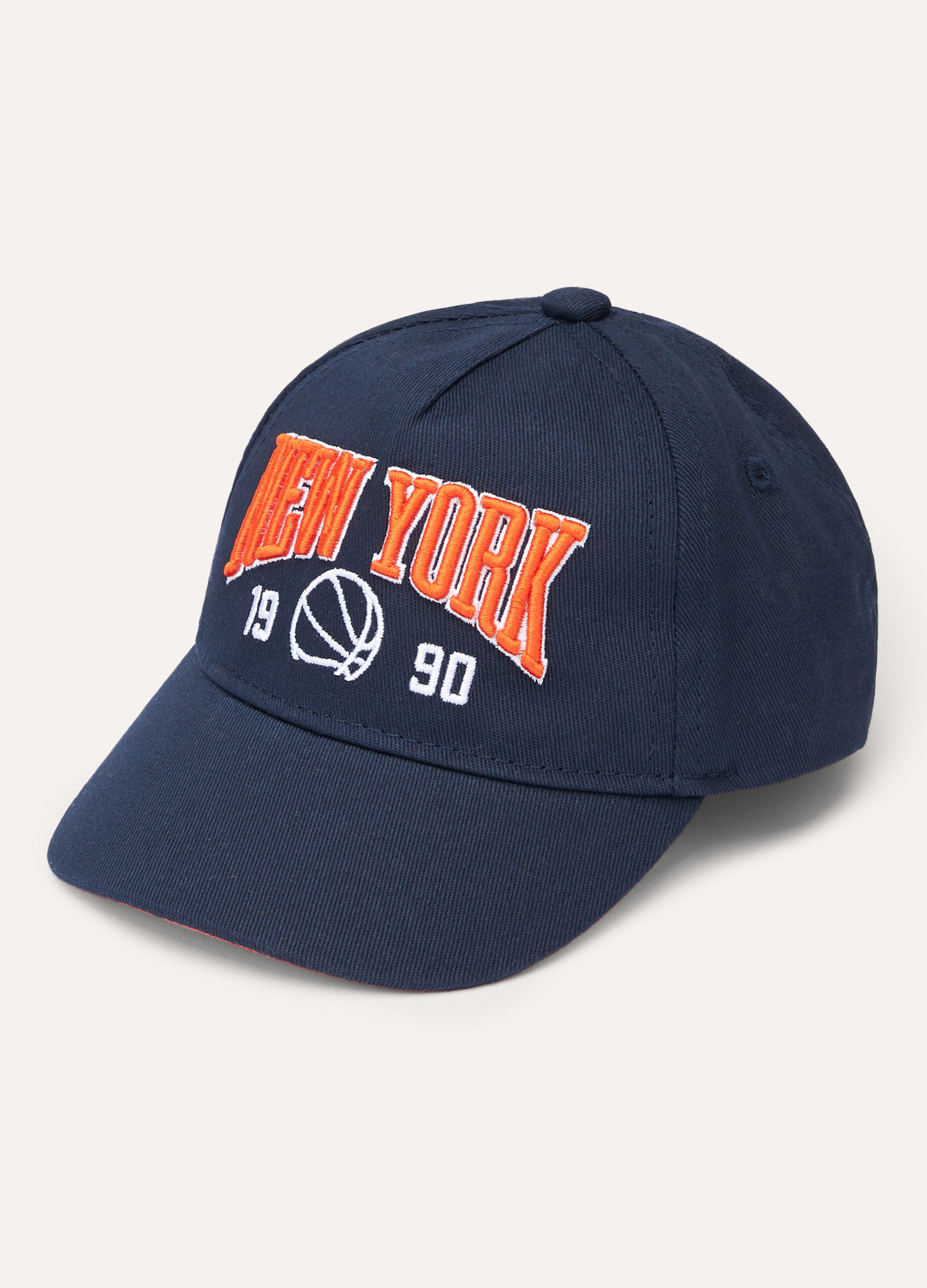 Cappello da baseball in denim di puro cotone neonato_0