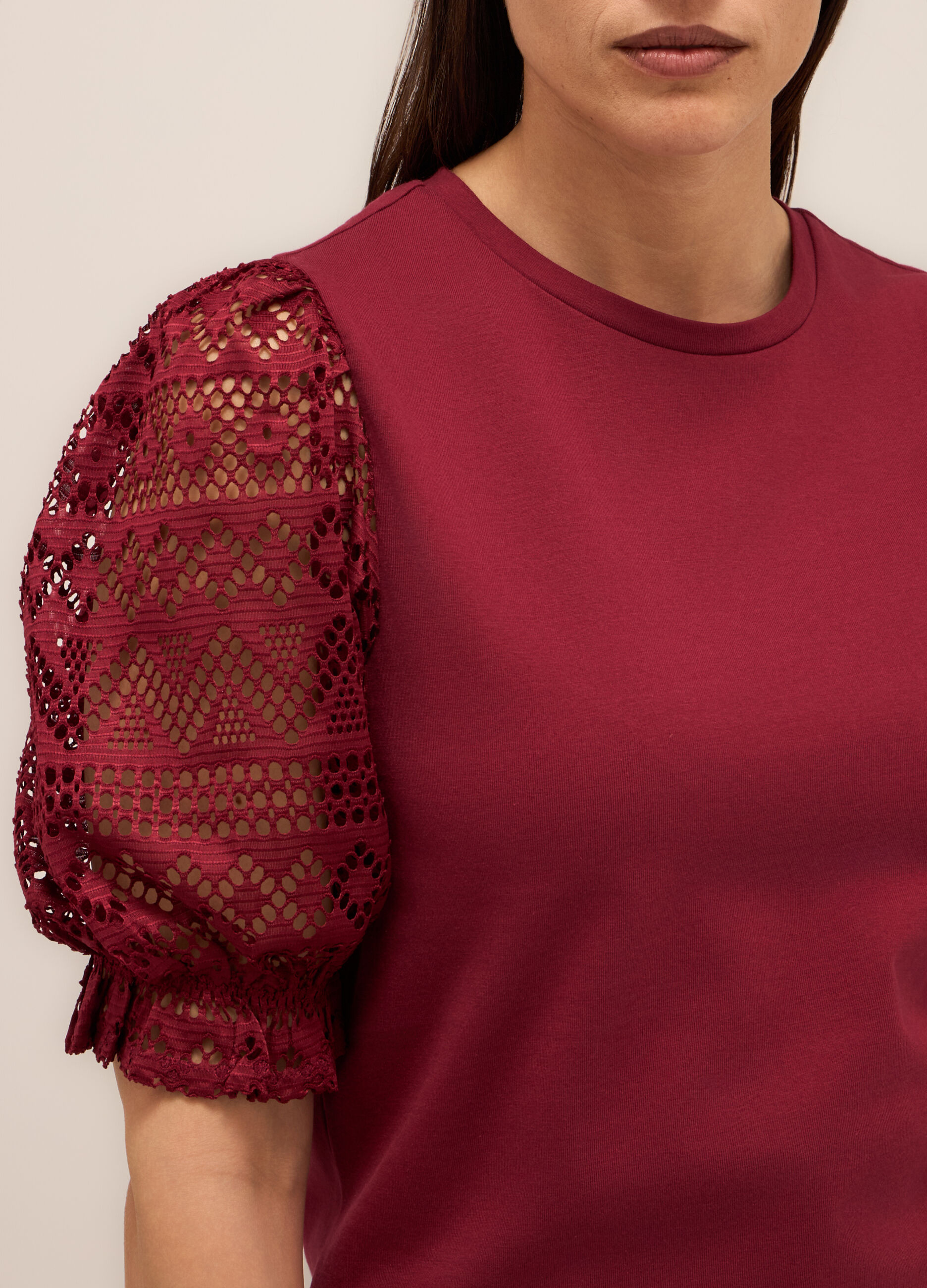 T-shirt in jersey di puro cotone donna_2
