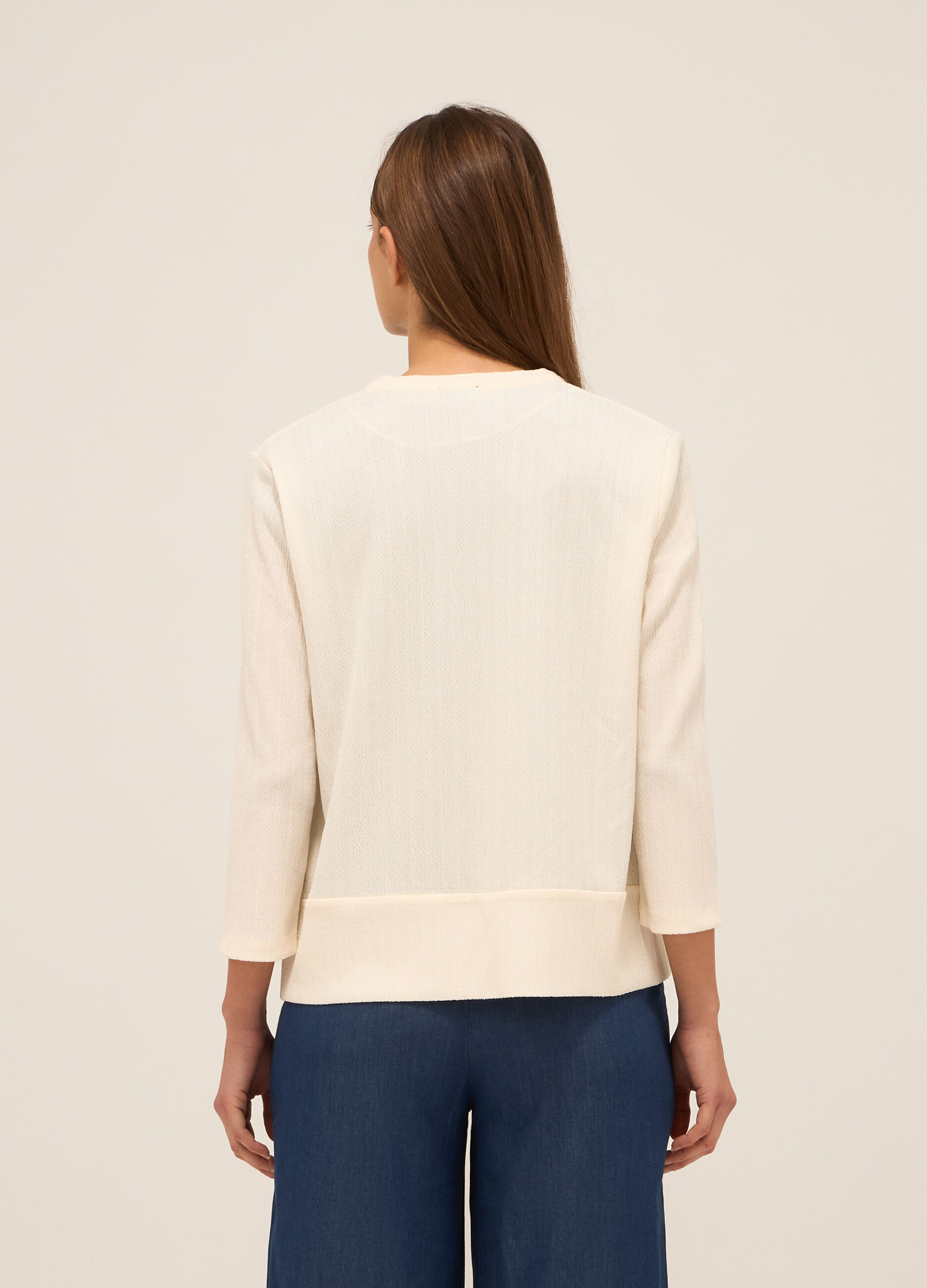 Giacca con lavorazione jacquard donna_1