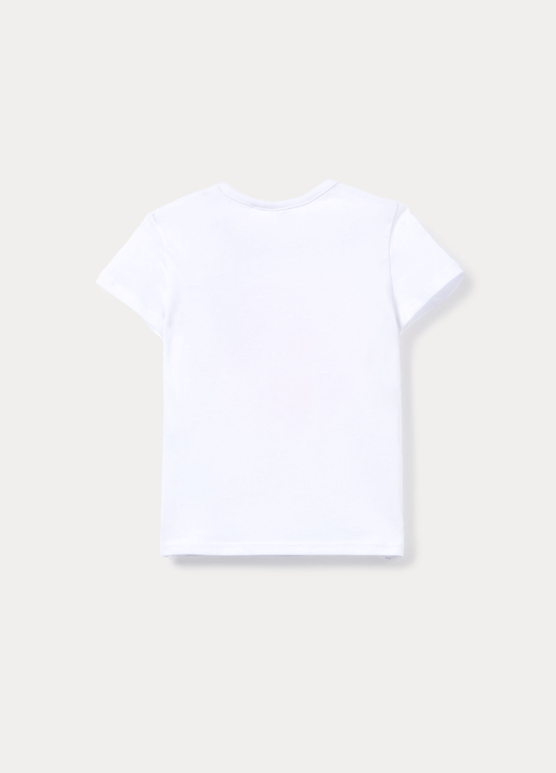 T-shirt girocollo in puro cotone bimba_1