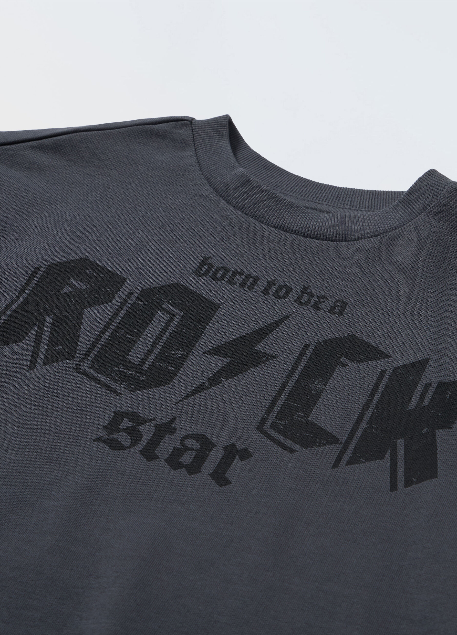 Felpa girocollo in puro cotone ragazza_1