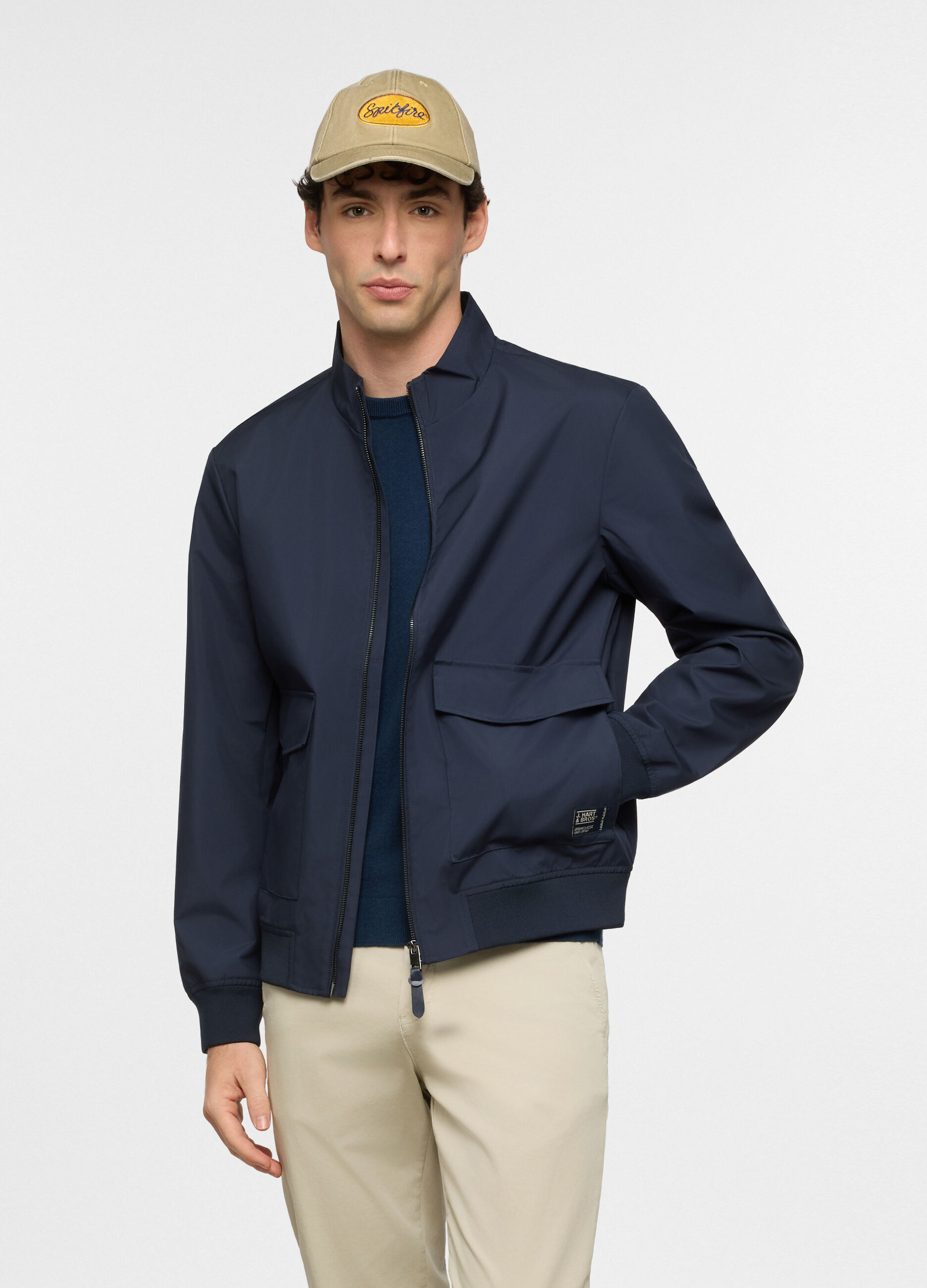 Giacca leggera blu scuro uomo_0