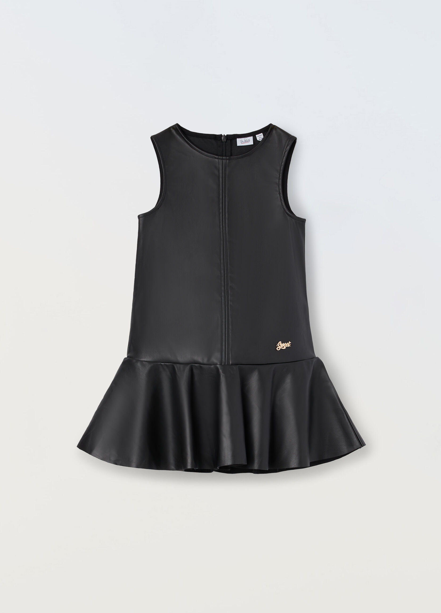 Vestito in eco pelle bambina_0