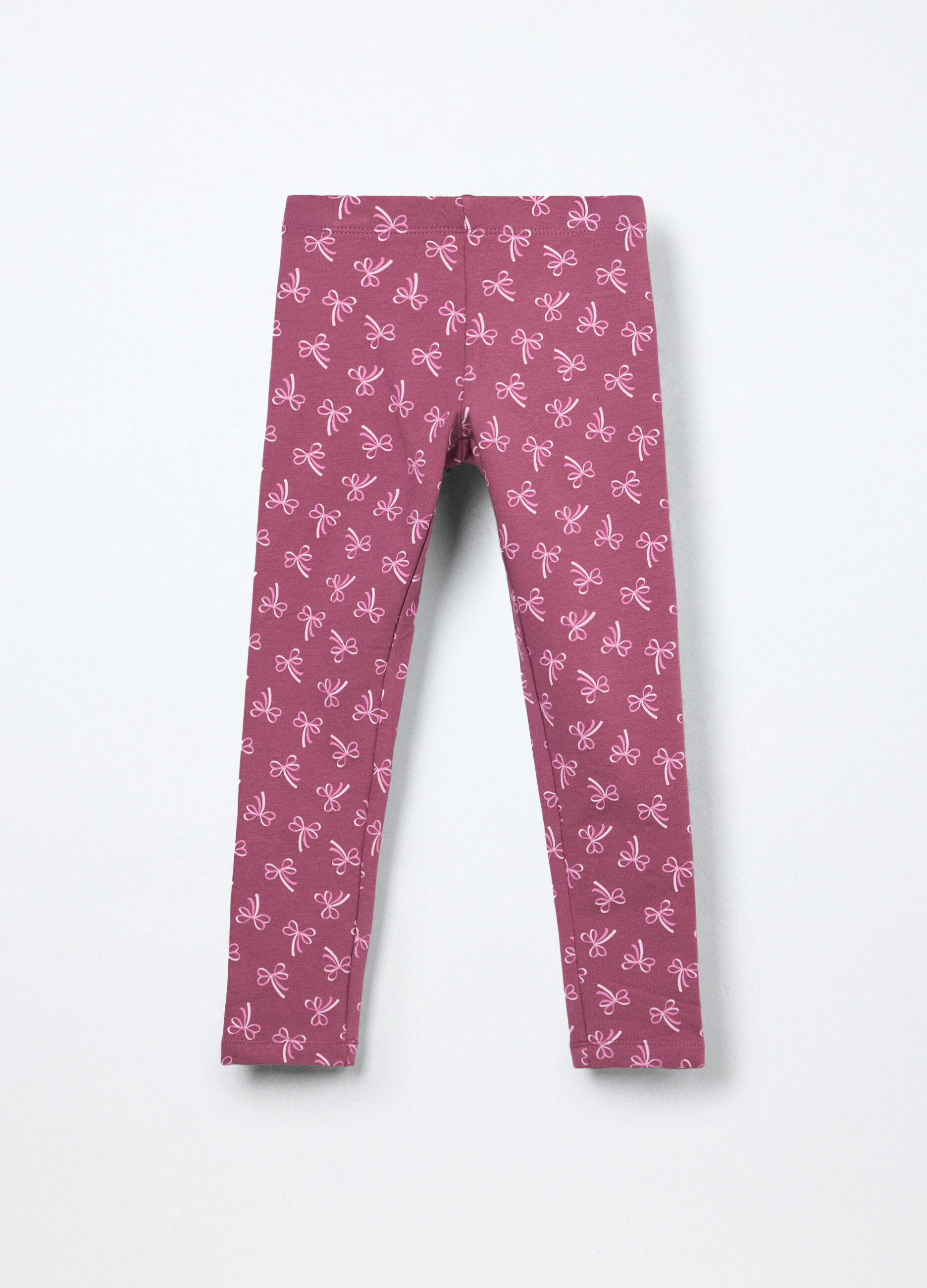 Leggings in french terry di cotone stretch bambina_0