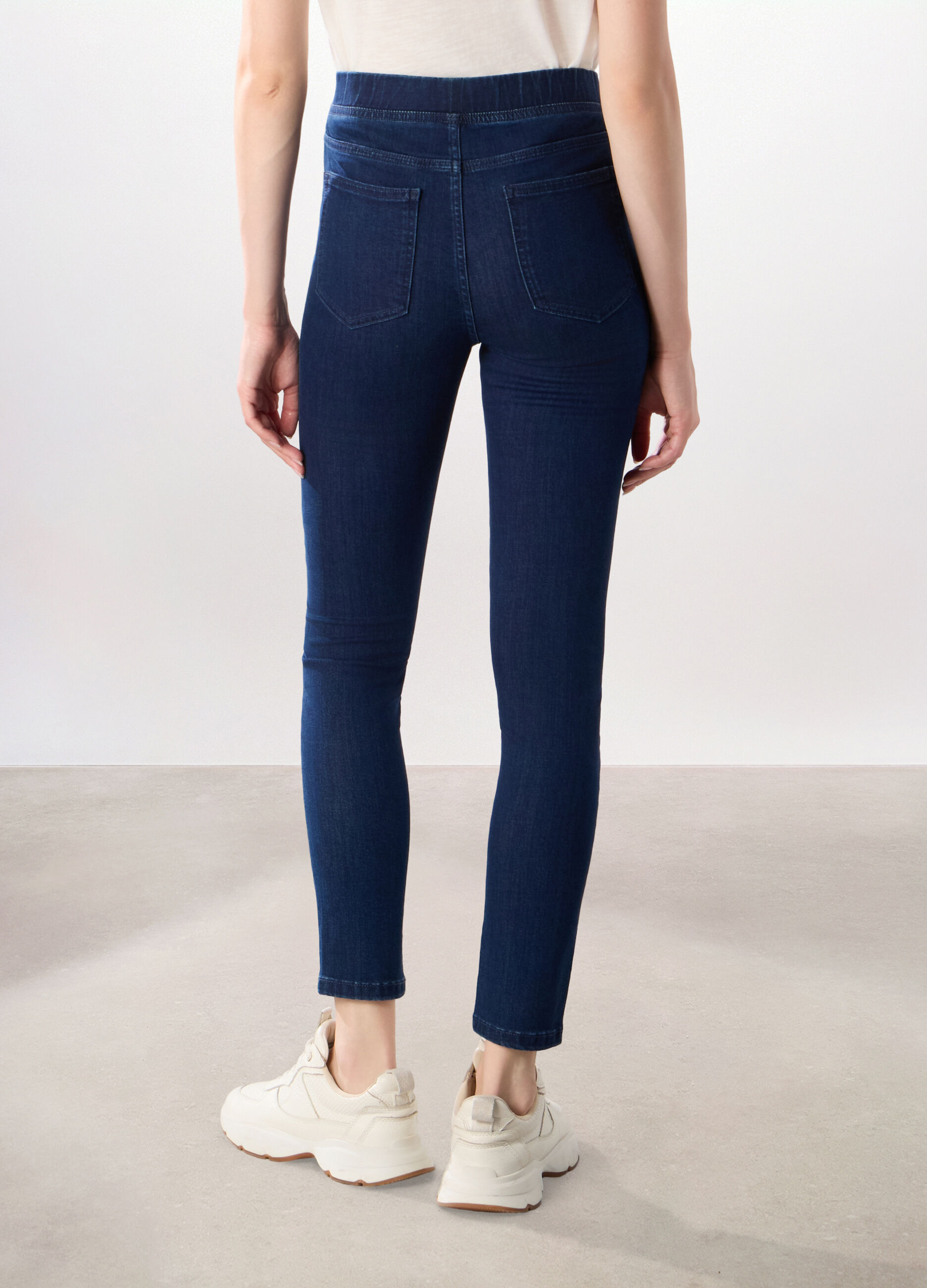 Jeggings in stretch denim misto cotone donna_1