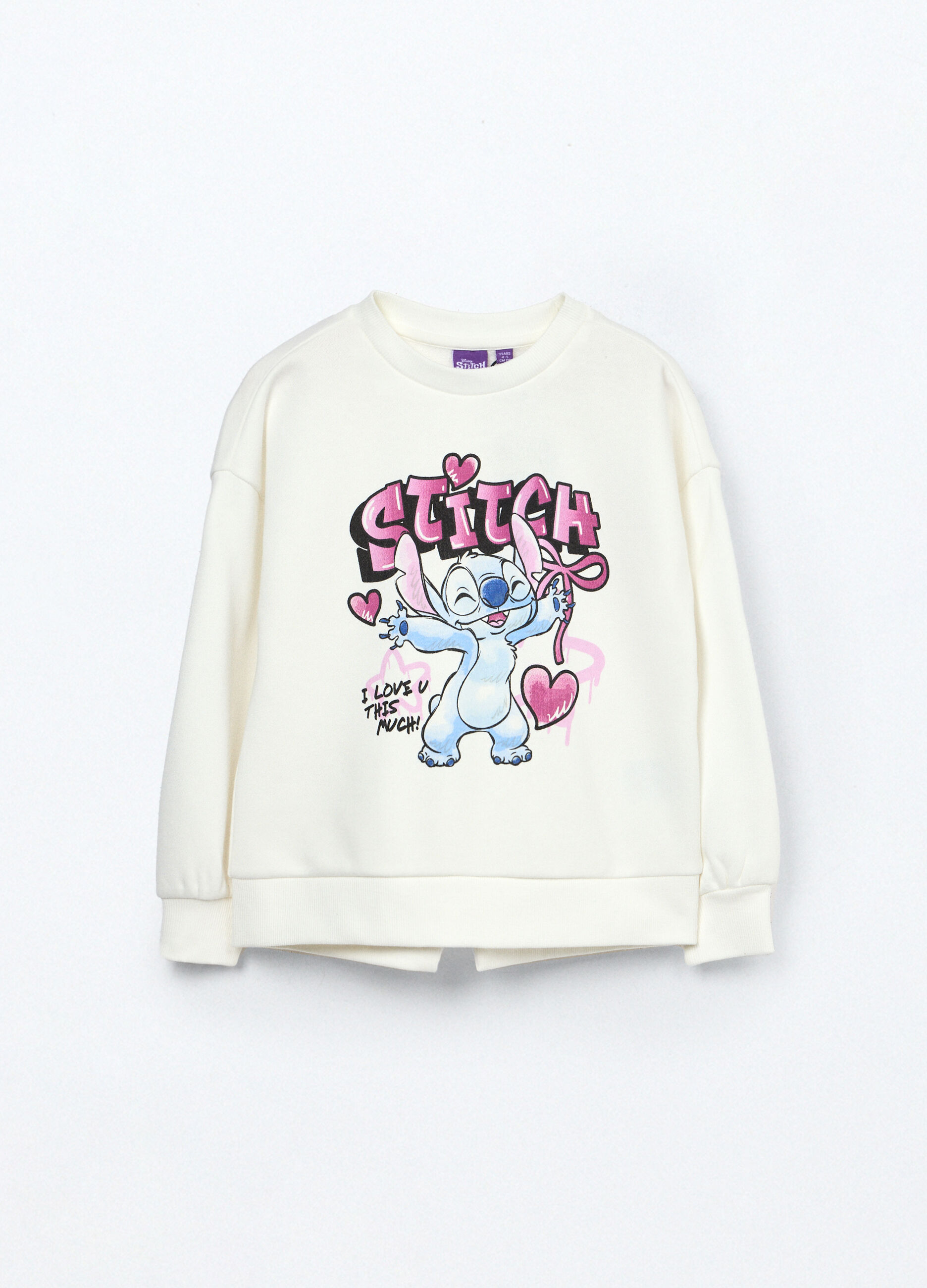 Felpa in french terry di misto cotone bambina