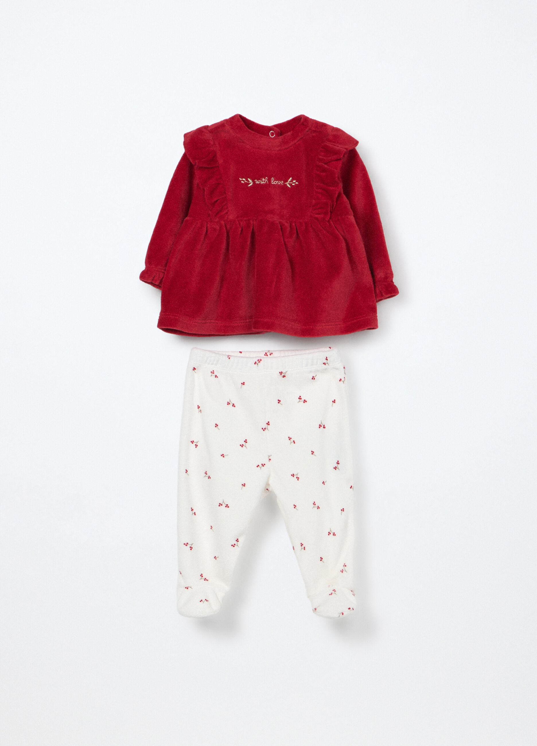 Set misto cotone velour neonata_0