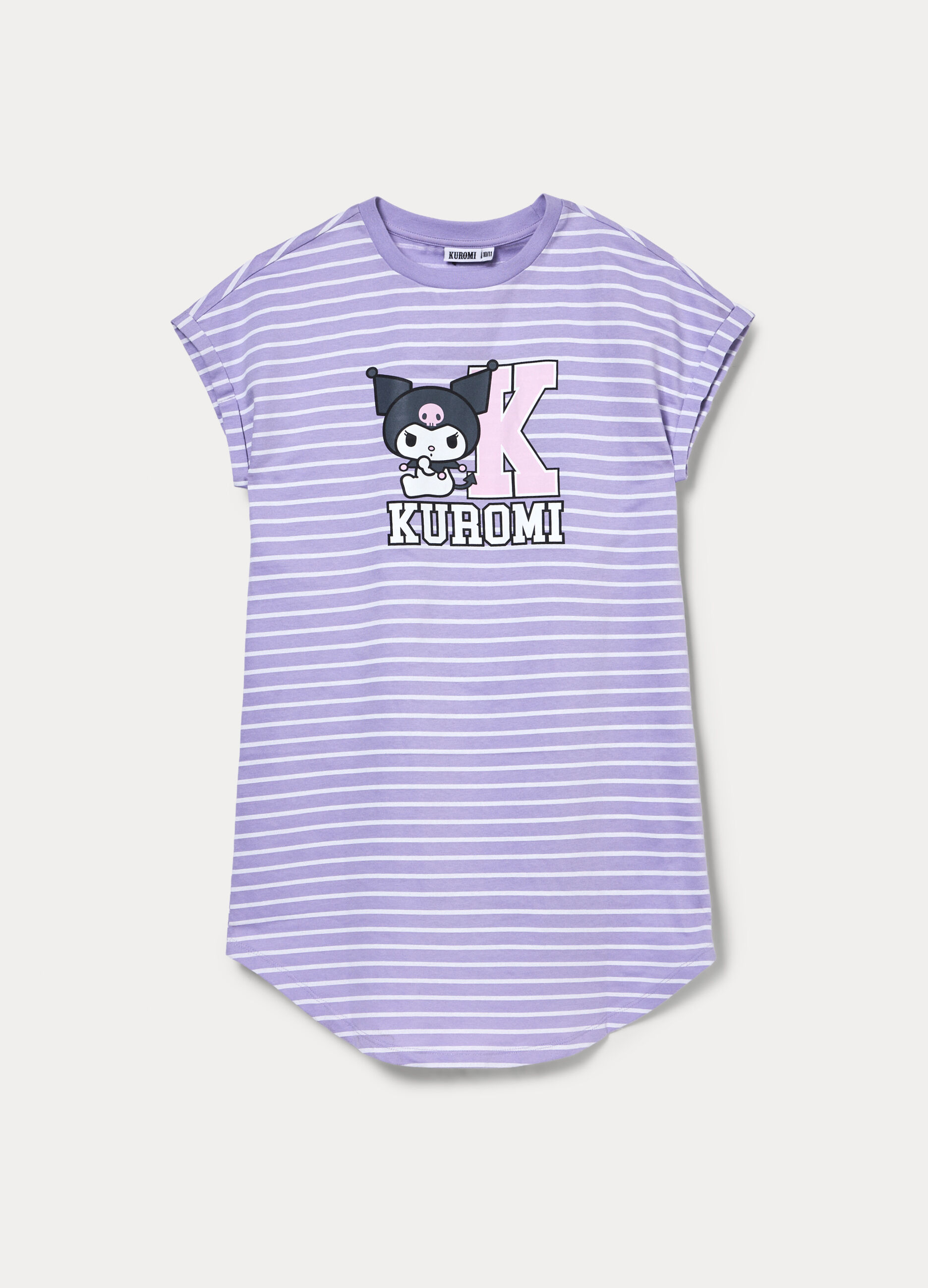 Camicia da notte Kuromi in jersey di puro cotone ragazza_0
