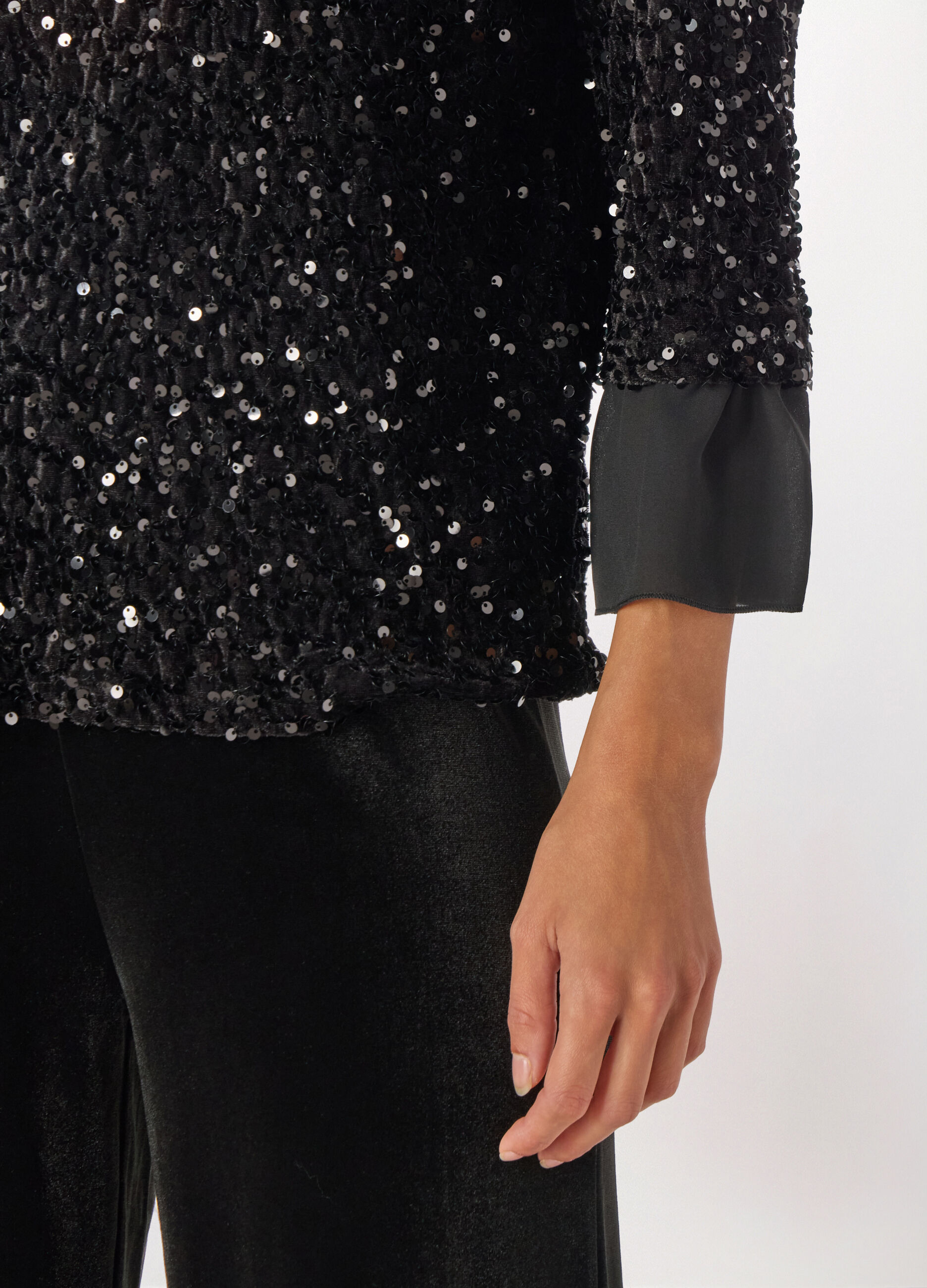 T-shirt con paillettes donna_2