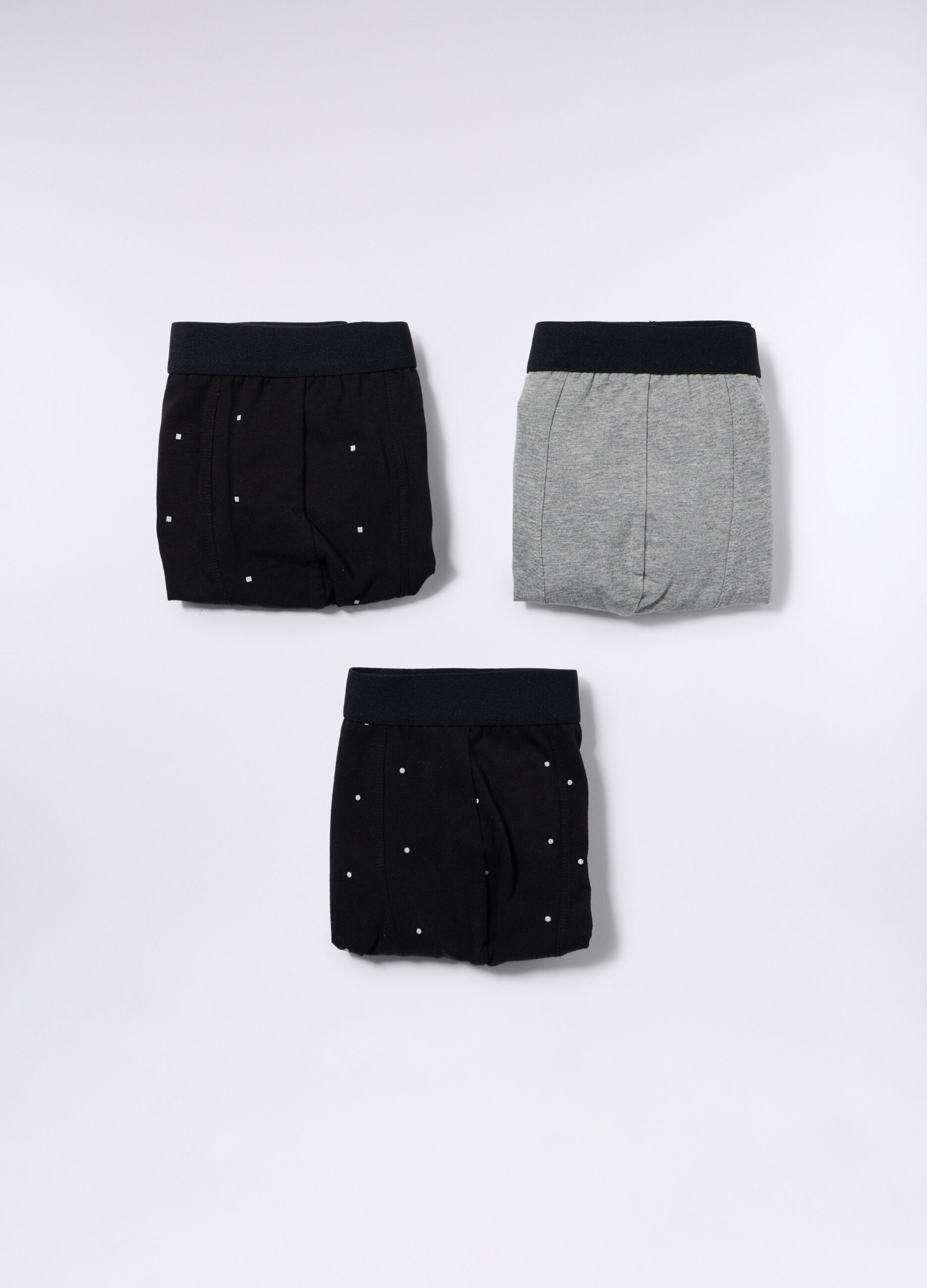 3 pack boxer in cotone stretch a pois uomo_0