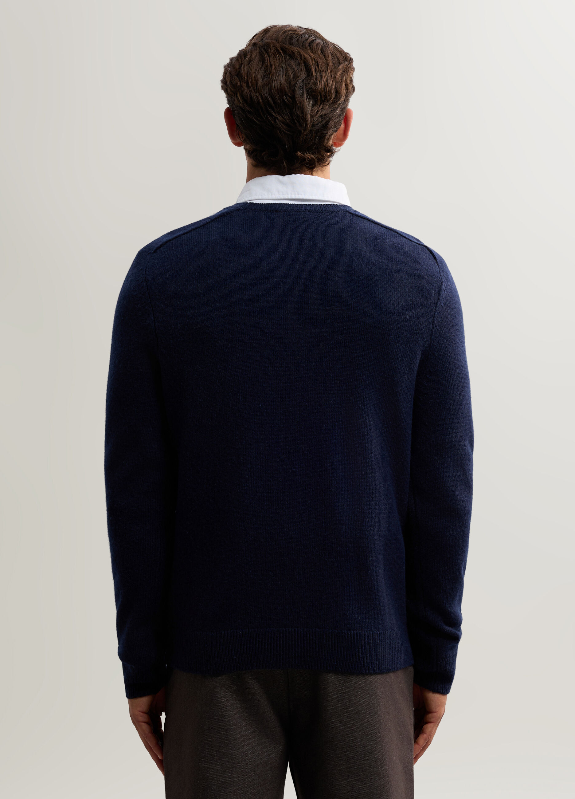 Maglione girocollo in lambswool uomo_1