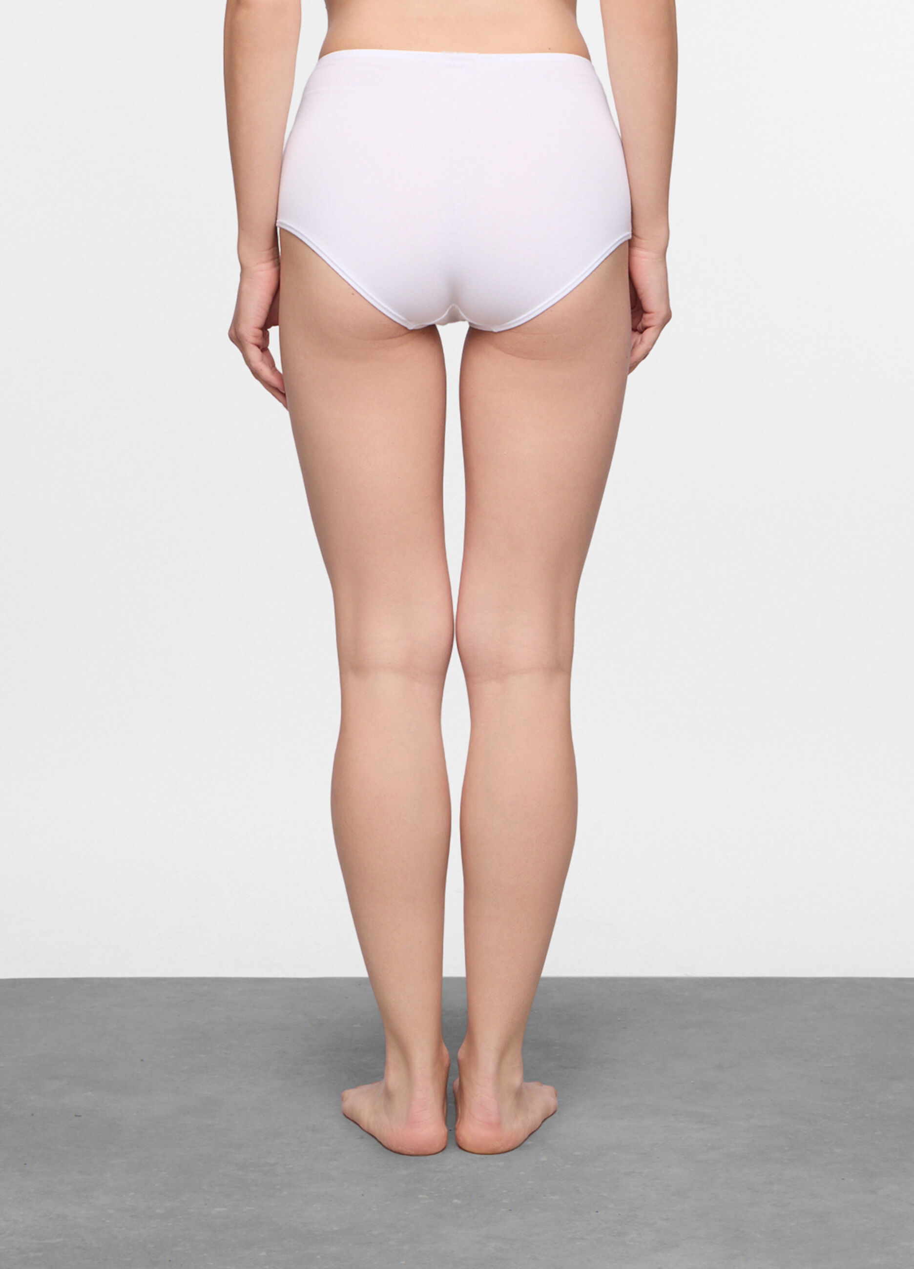Slip in jersey di cotone stretch a vita alta donna_1
