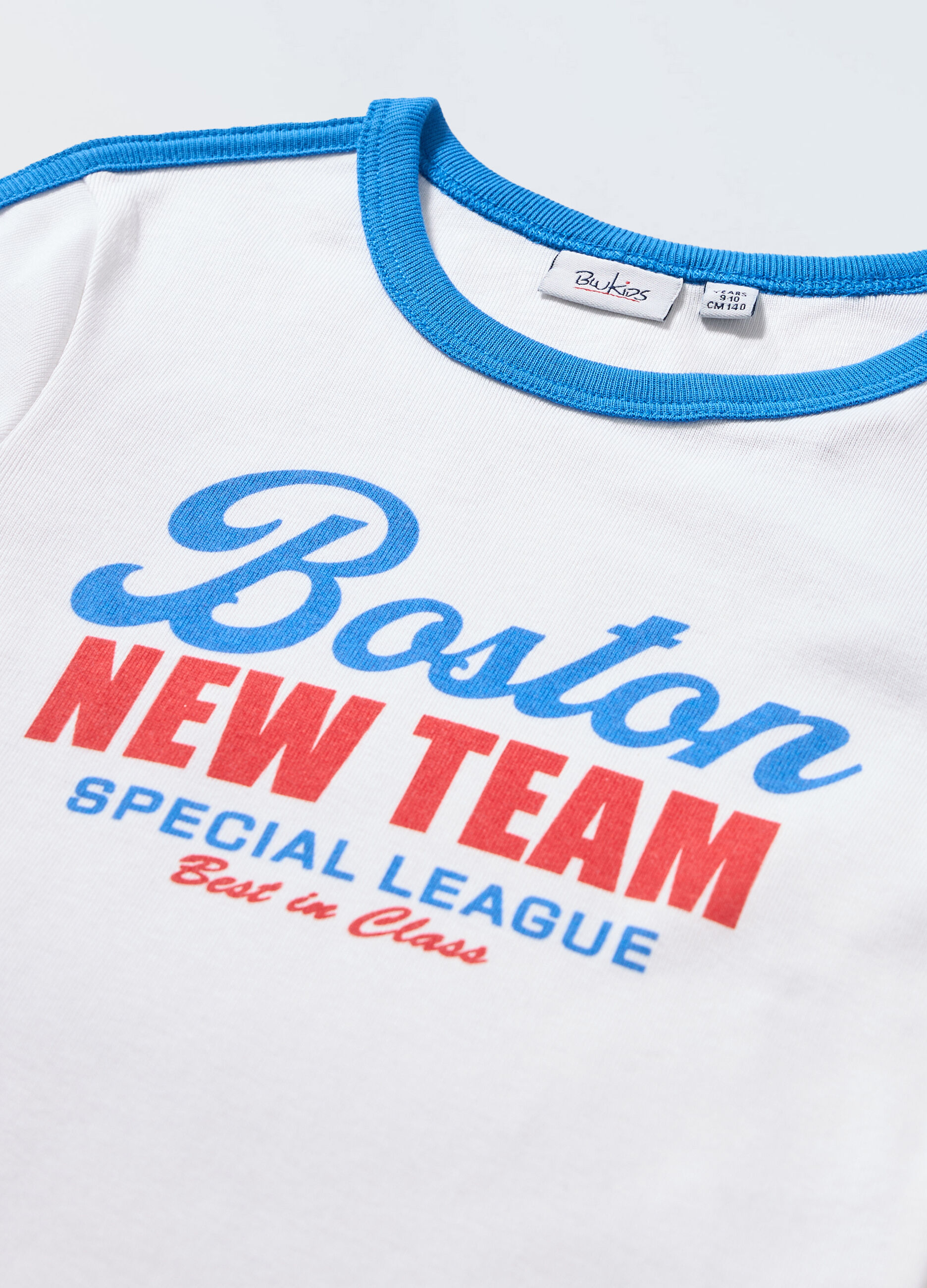 T-shirt in costina di puro cotone ragazza_1