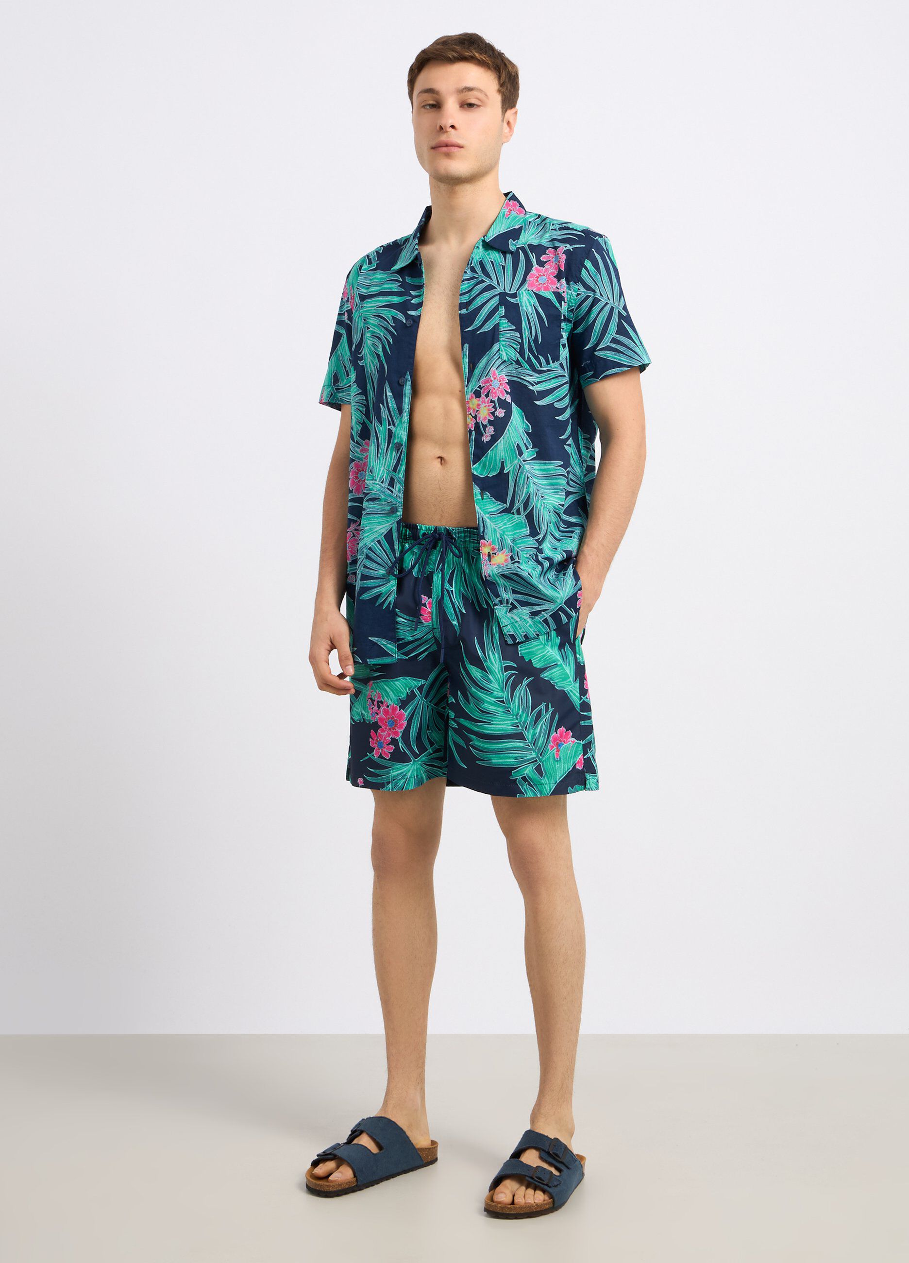 Costume shorts con stampa uomo