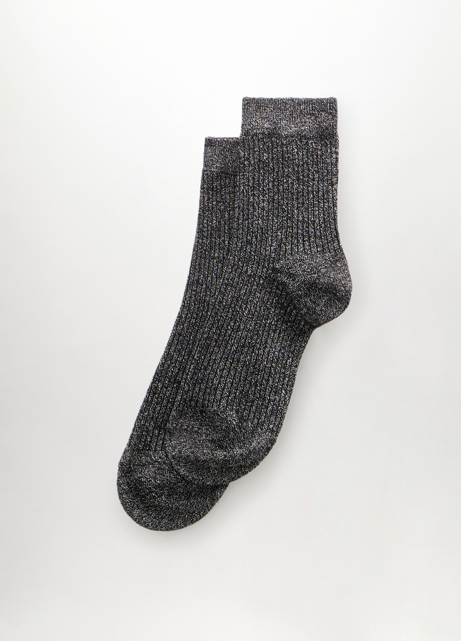 Calze misto cotone con filo lurex donna_0