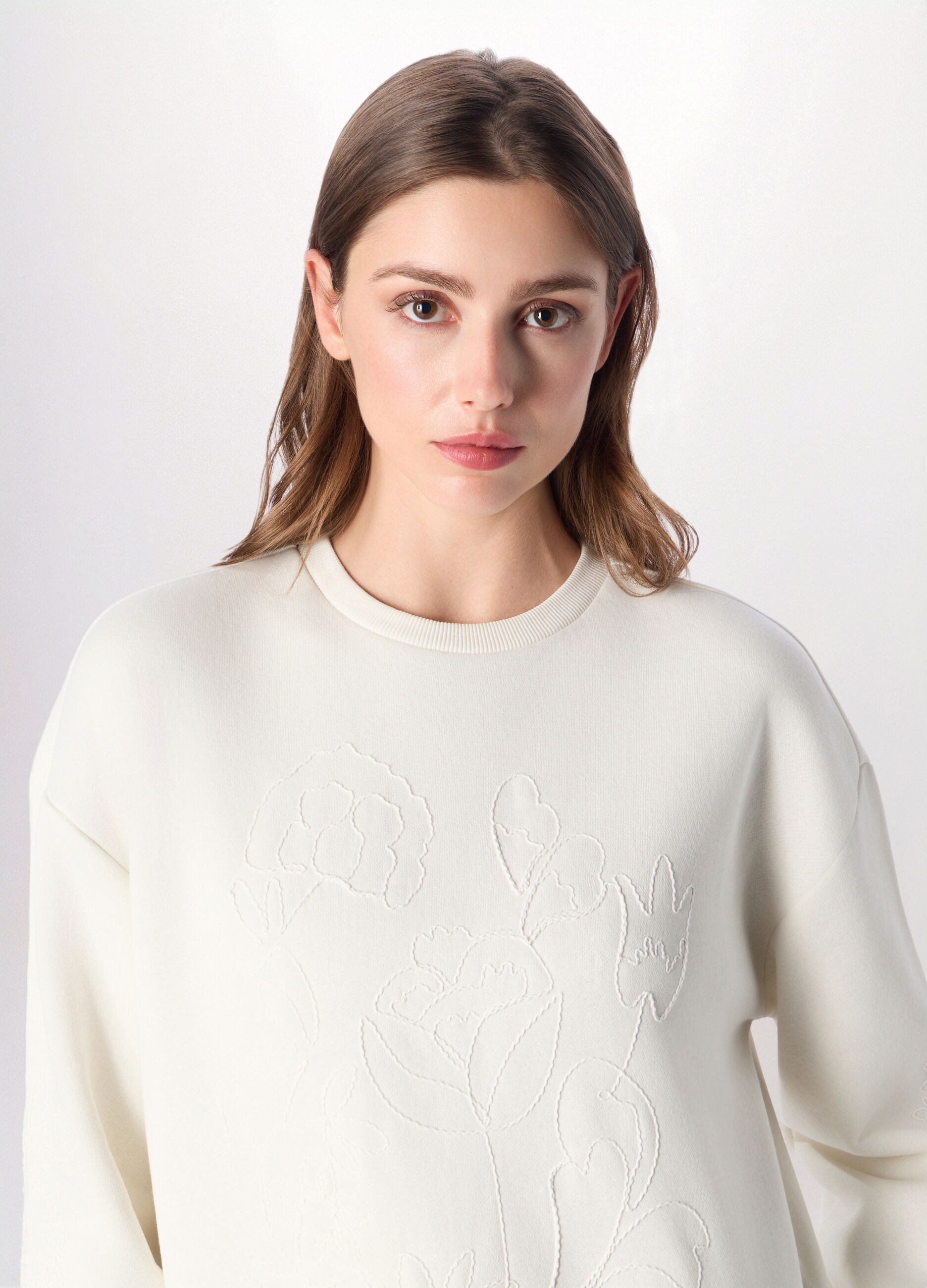 Felpa misto cotone donna_2