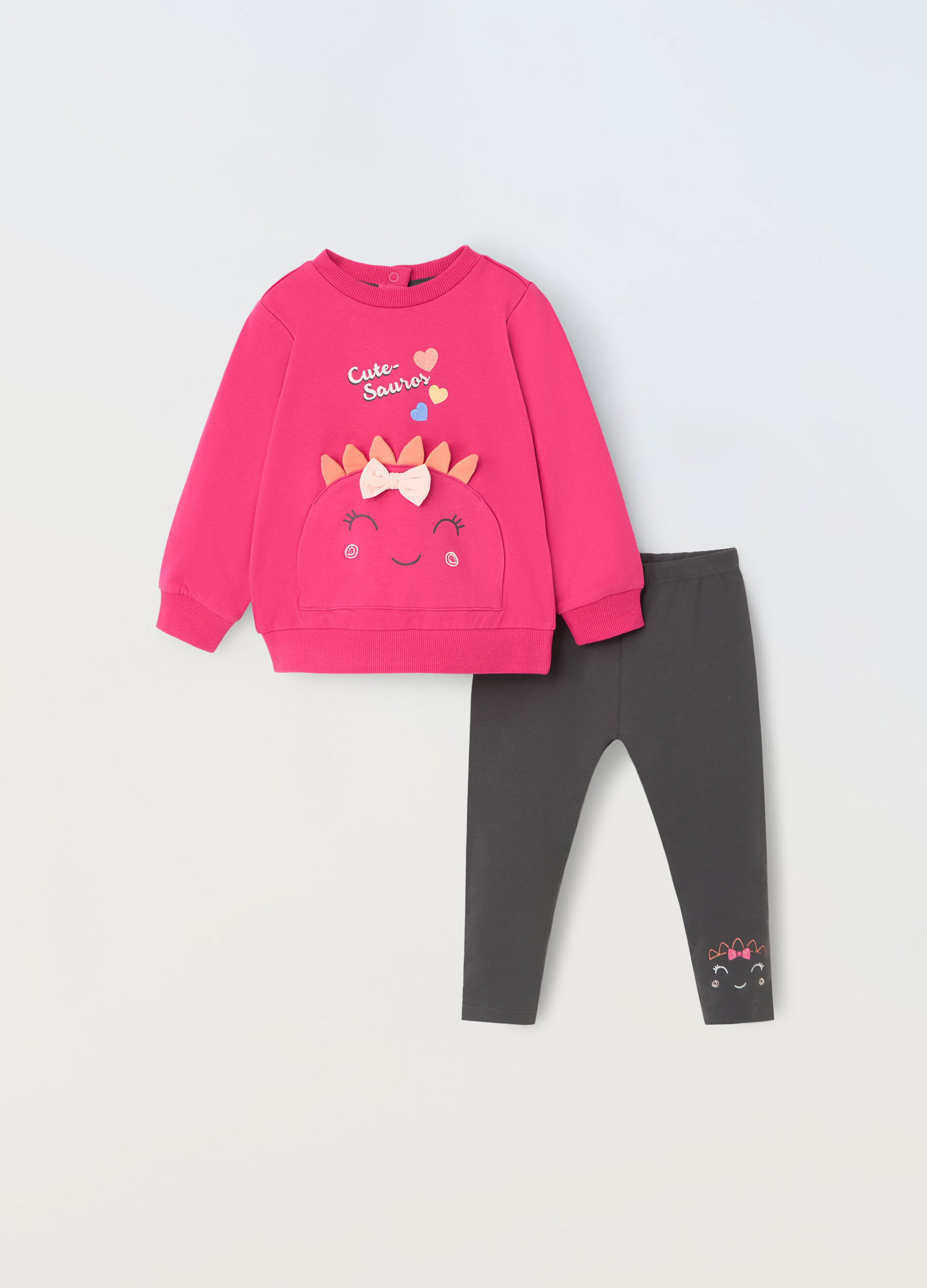 Jogging set in french terry stretch neonata_0