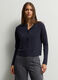 Cardigan girocollo in maglia rasata donna_0
