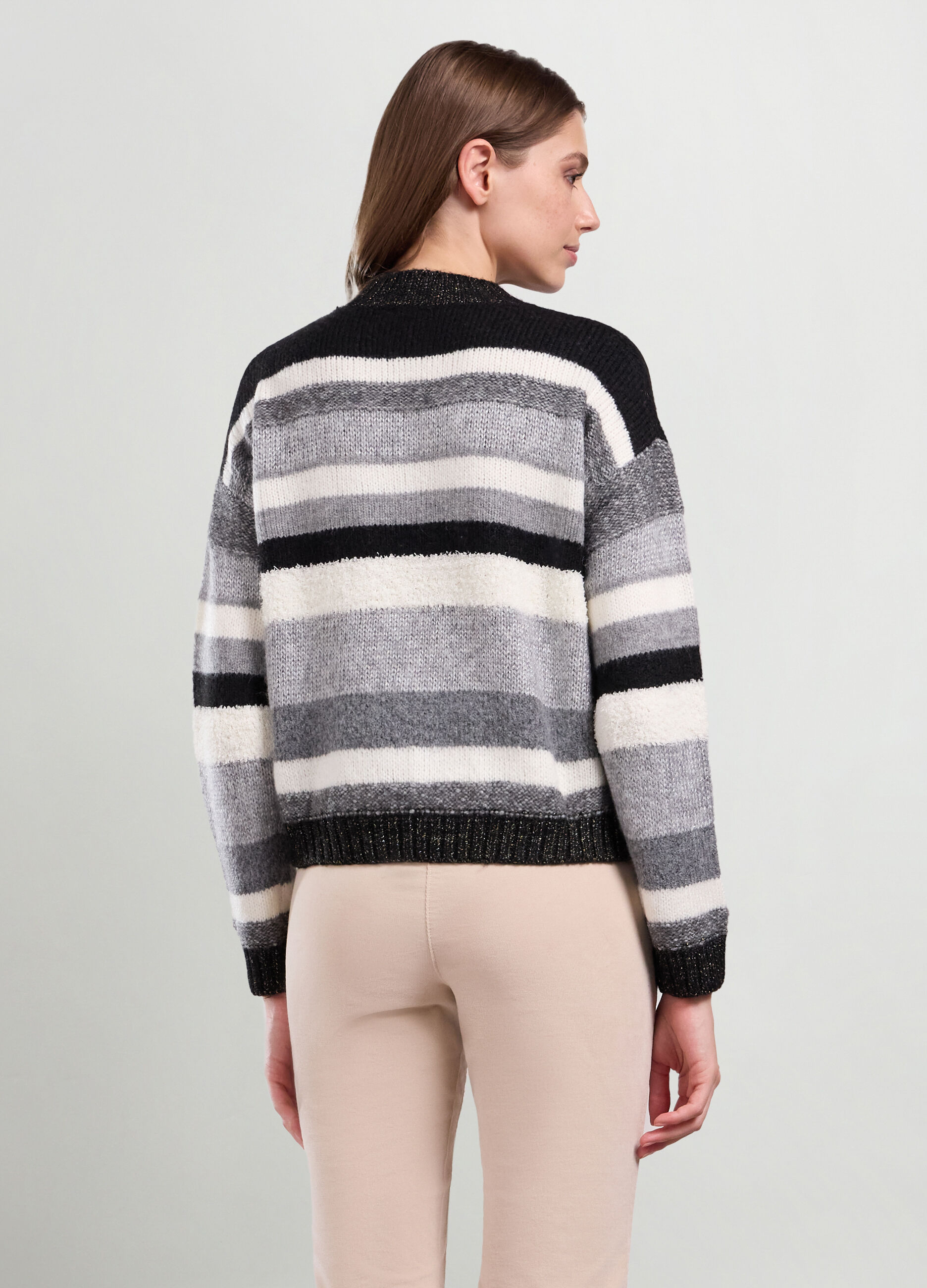 Tricot misto lana a righe donna_1