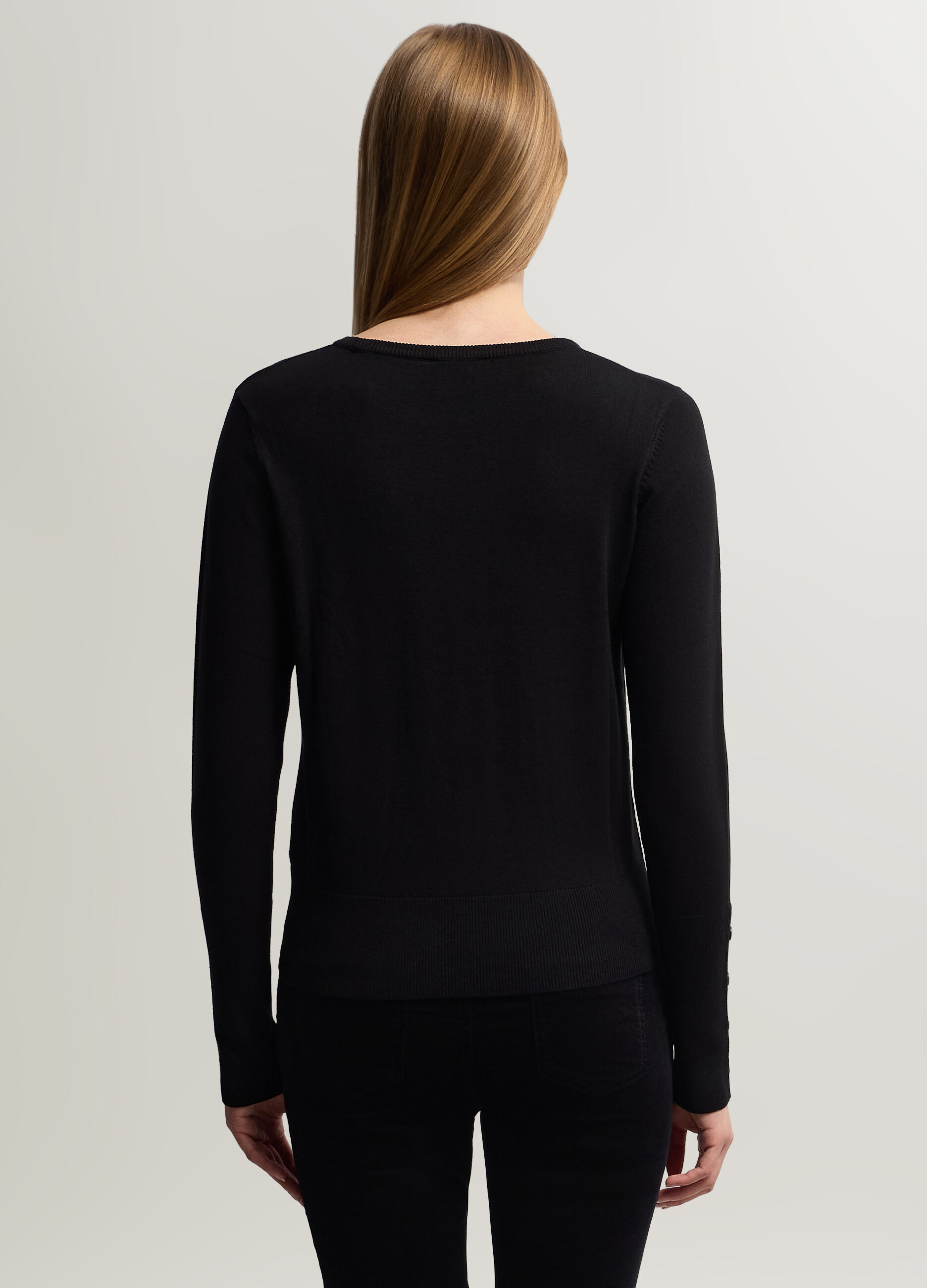 Maglia girocollo rasata donna_1