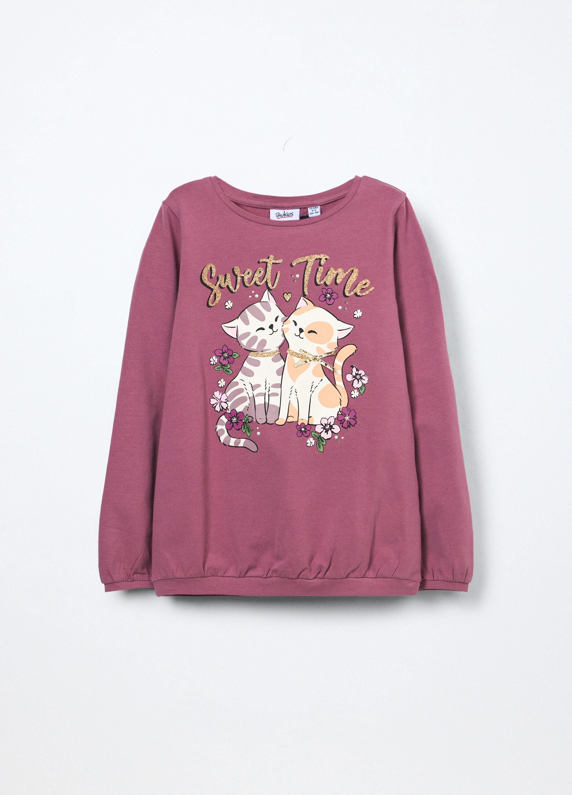 T-shirt in jersey di cotone stretch bambina_0