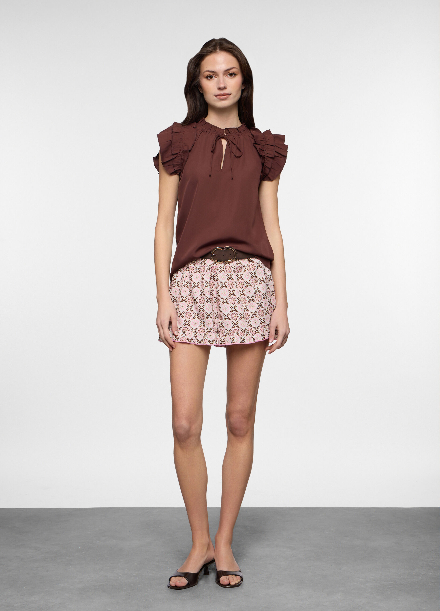 Shorts fit comfort in american cr&ecirc;pe donna_0