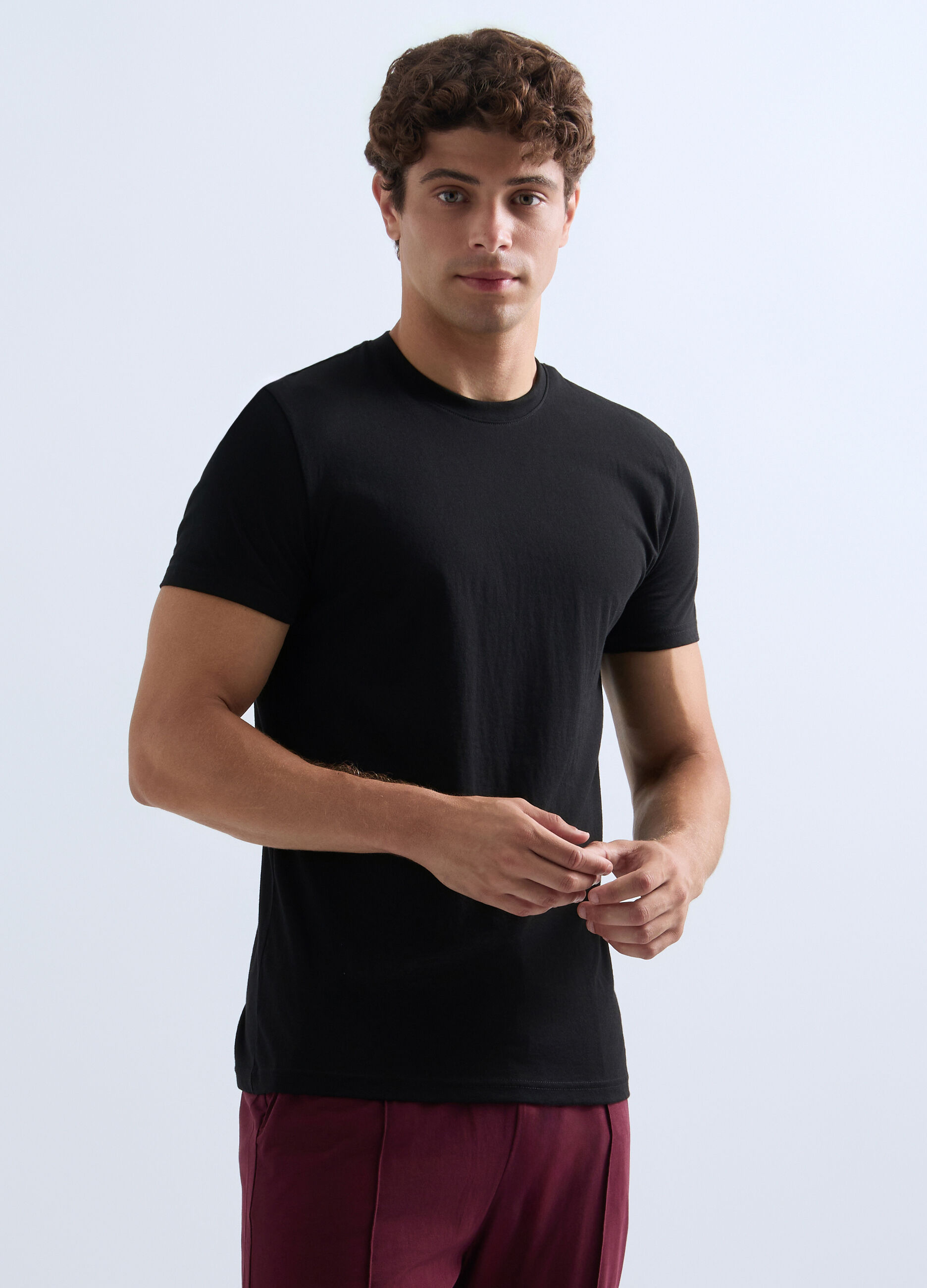 T-shirt girocollo in jersey uomo_0